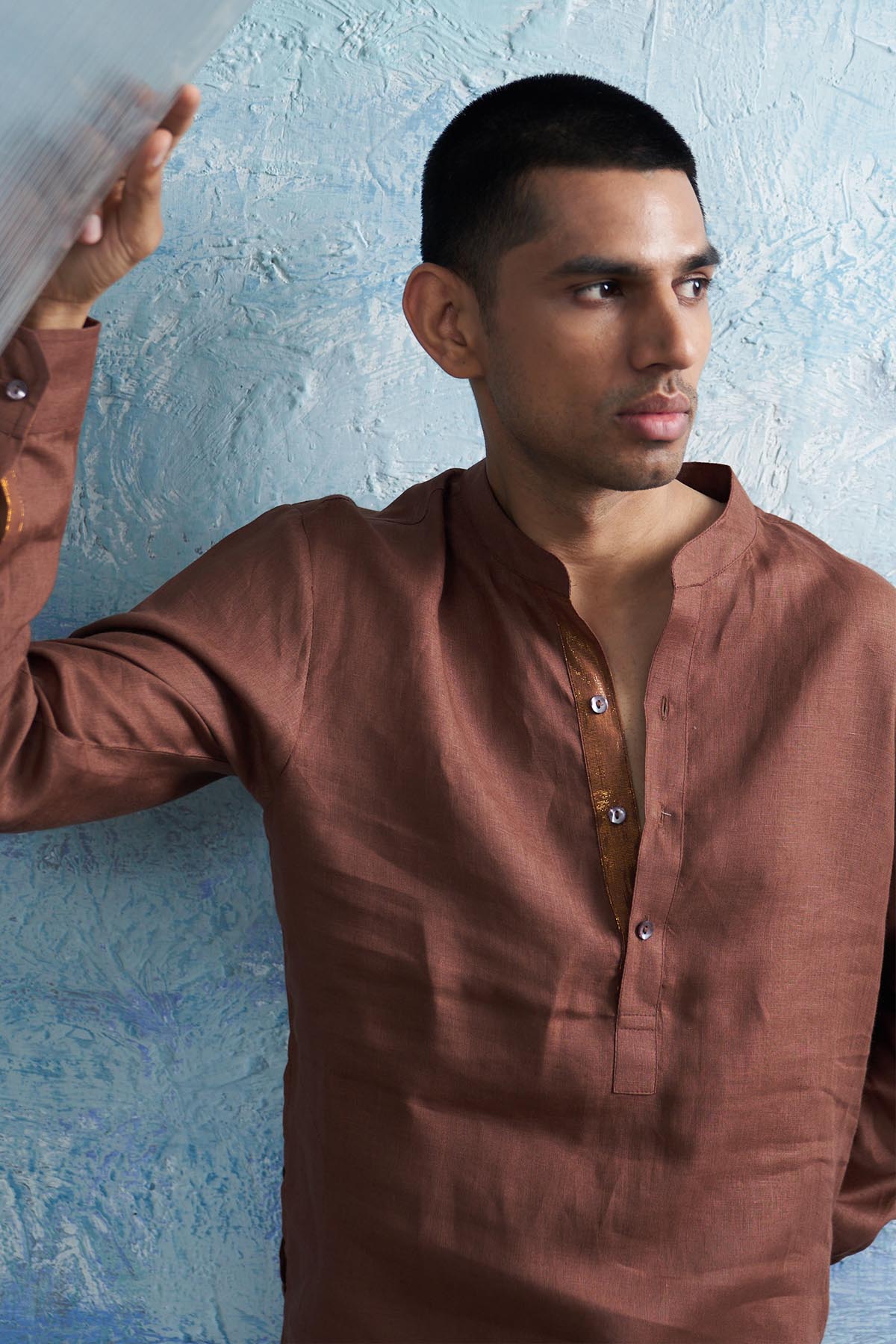 Brown Straight Kurta & Pants