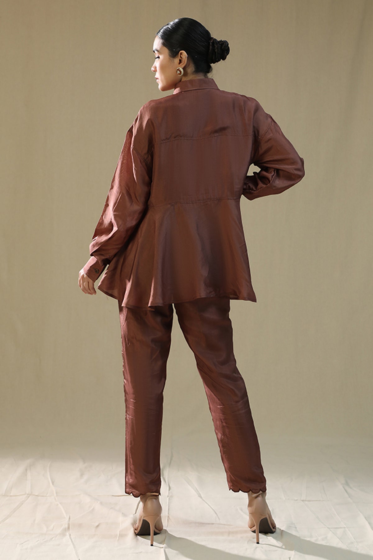 Brown Thread Work Co-ord Set