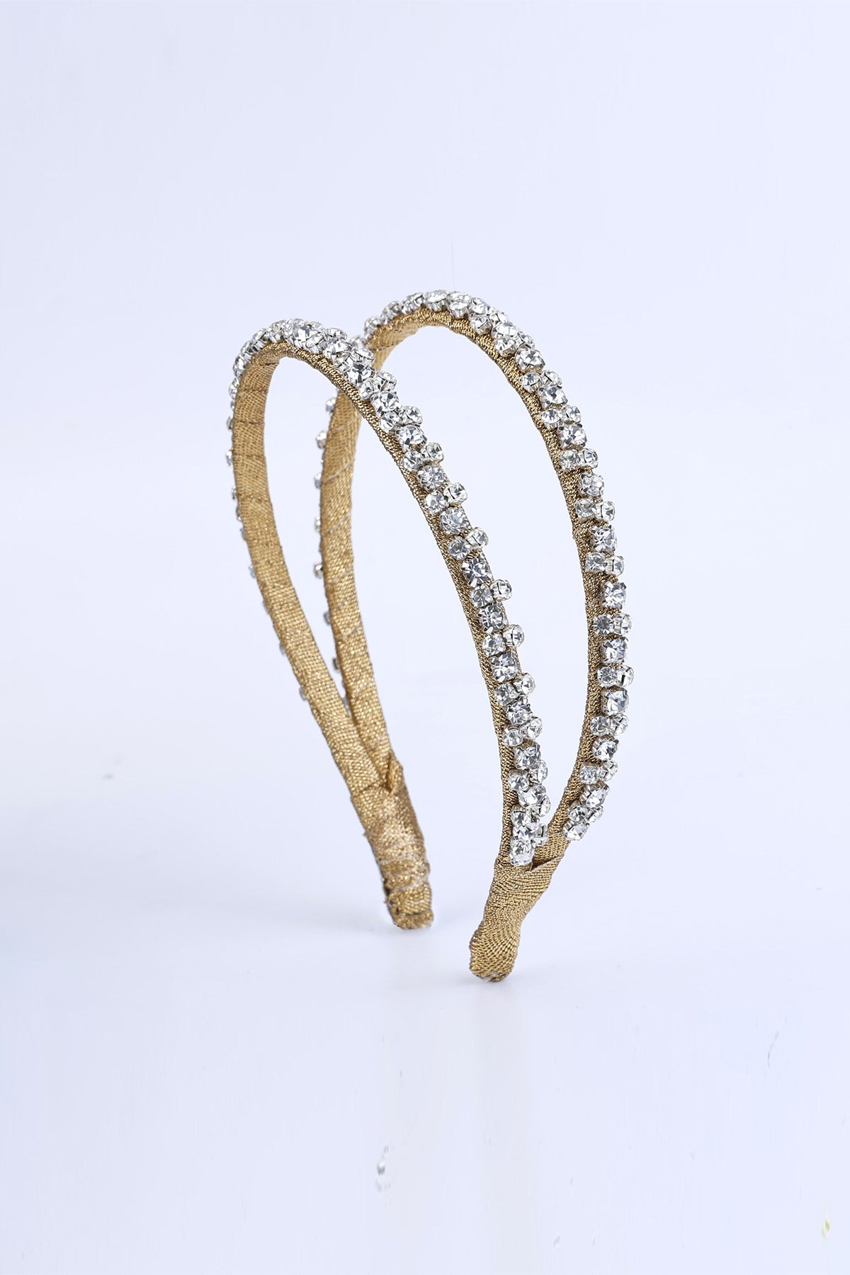 Brown Zari Floral Work Hairband