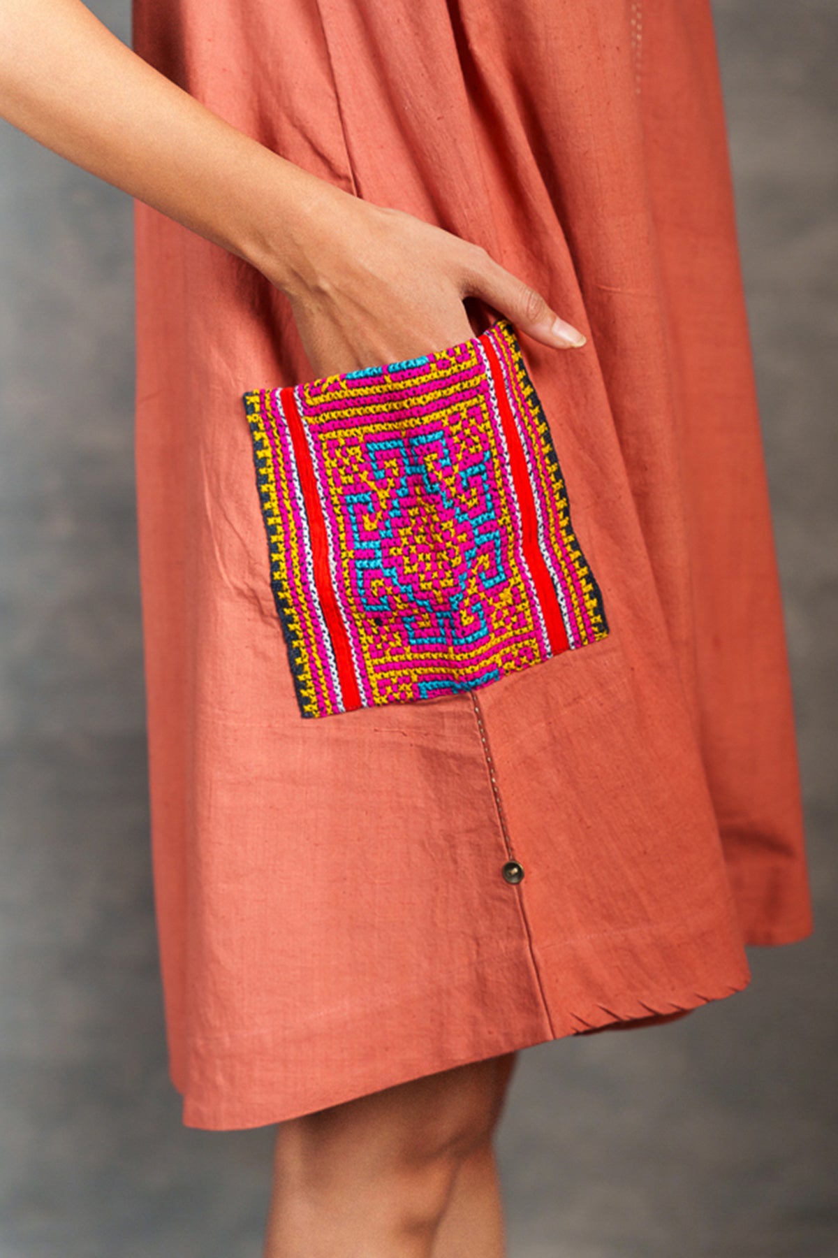 Sleeveless Burnt Orange Dress