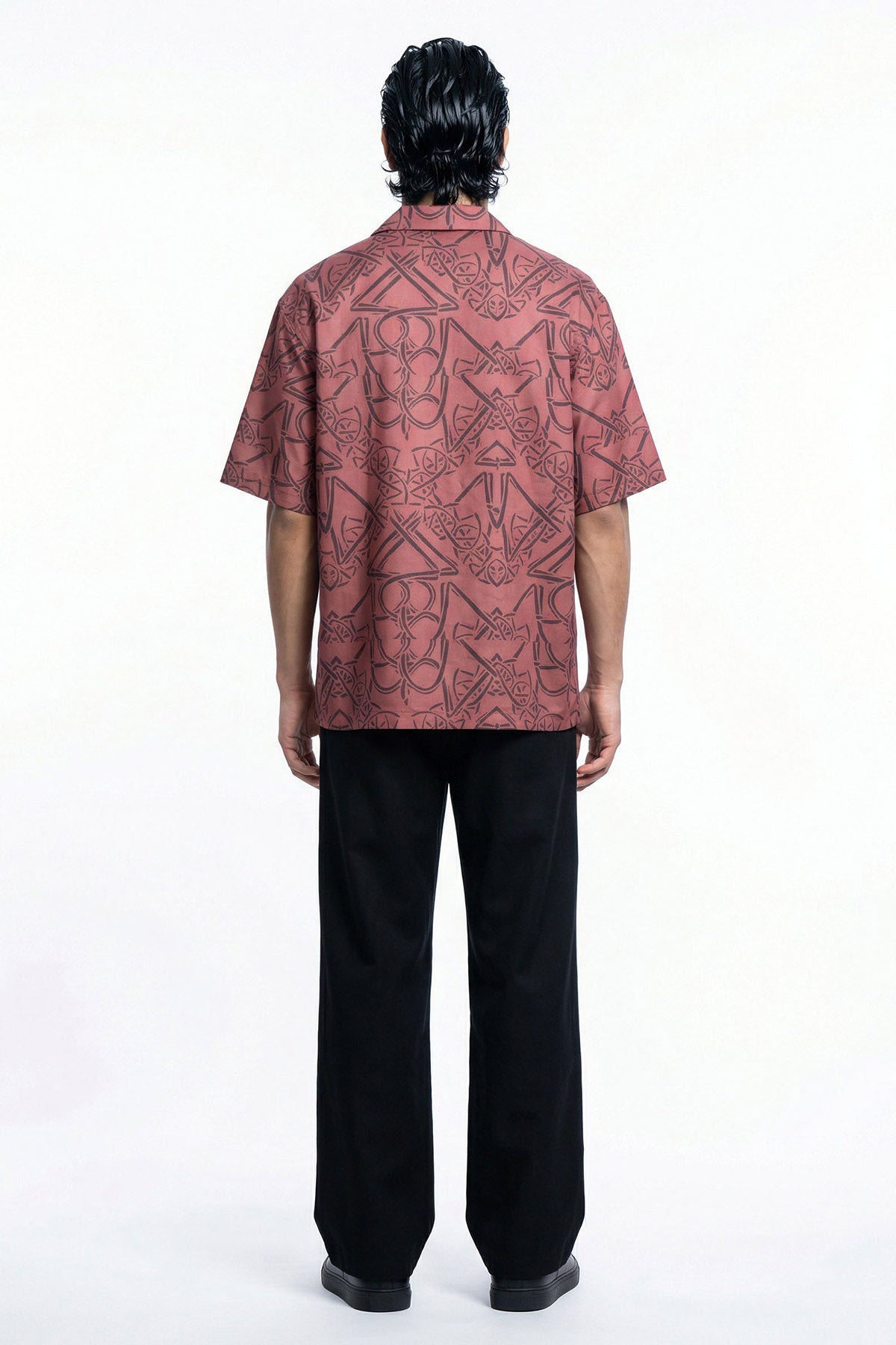 Burgundy Artistic Detail Shirt