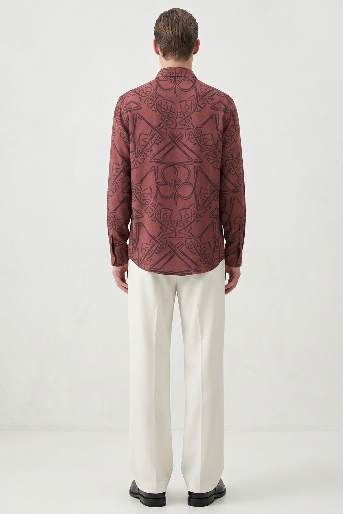 Burgundy Deep Tone Detail Shirt