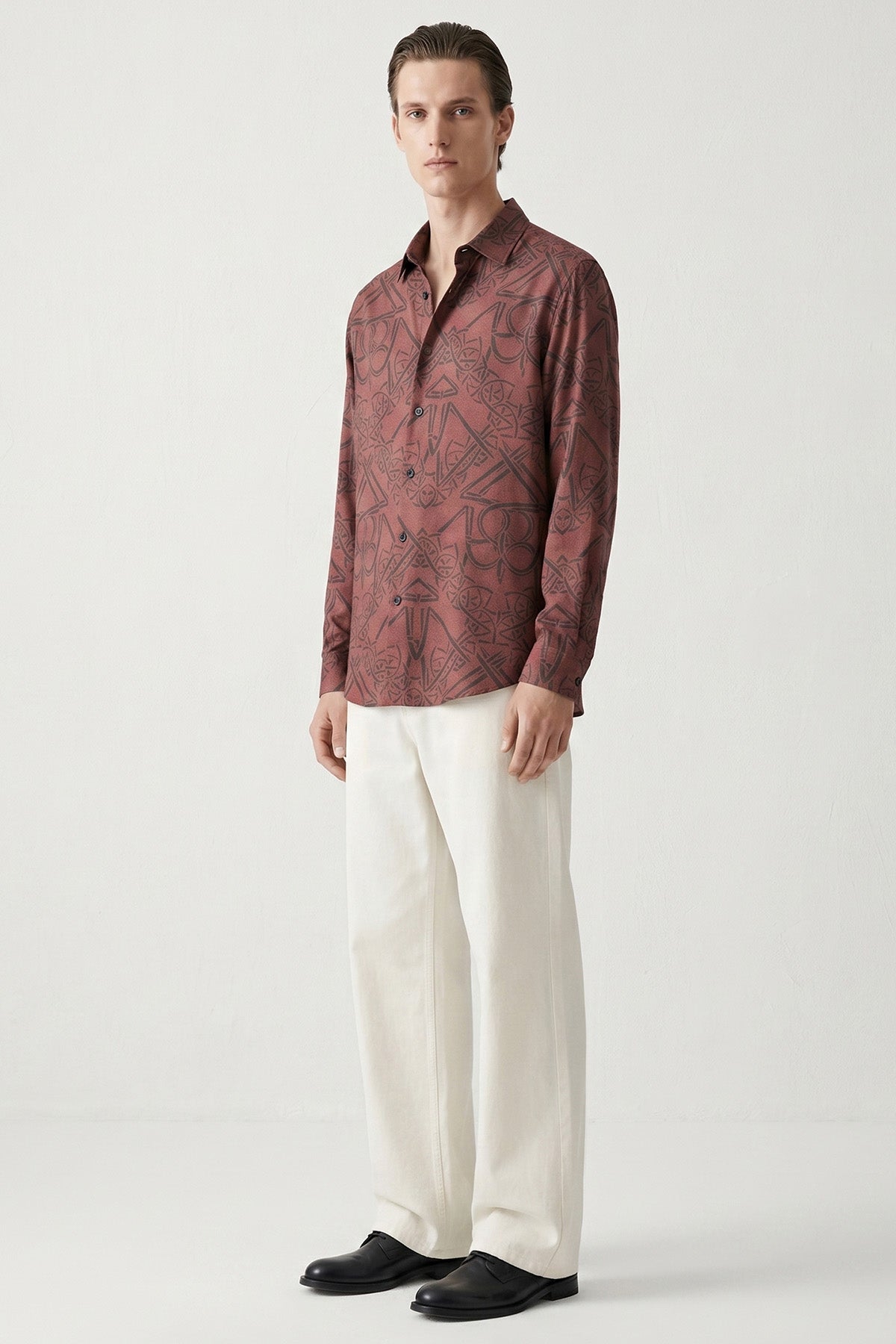Burgundy Deep Tone Detail Shirt
