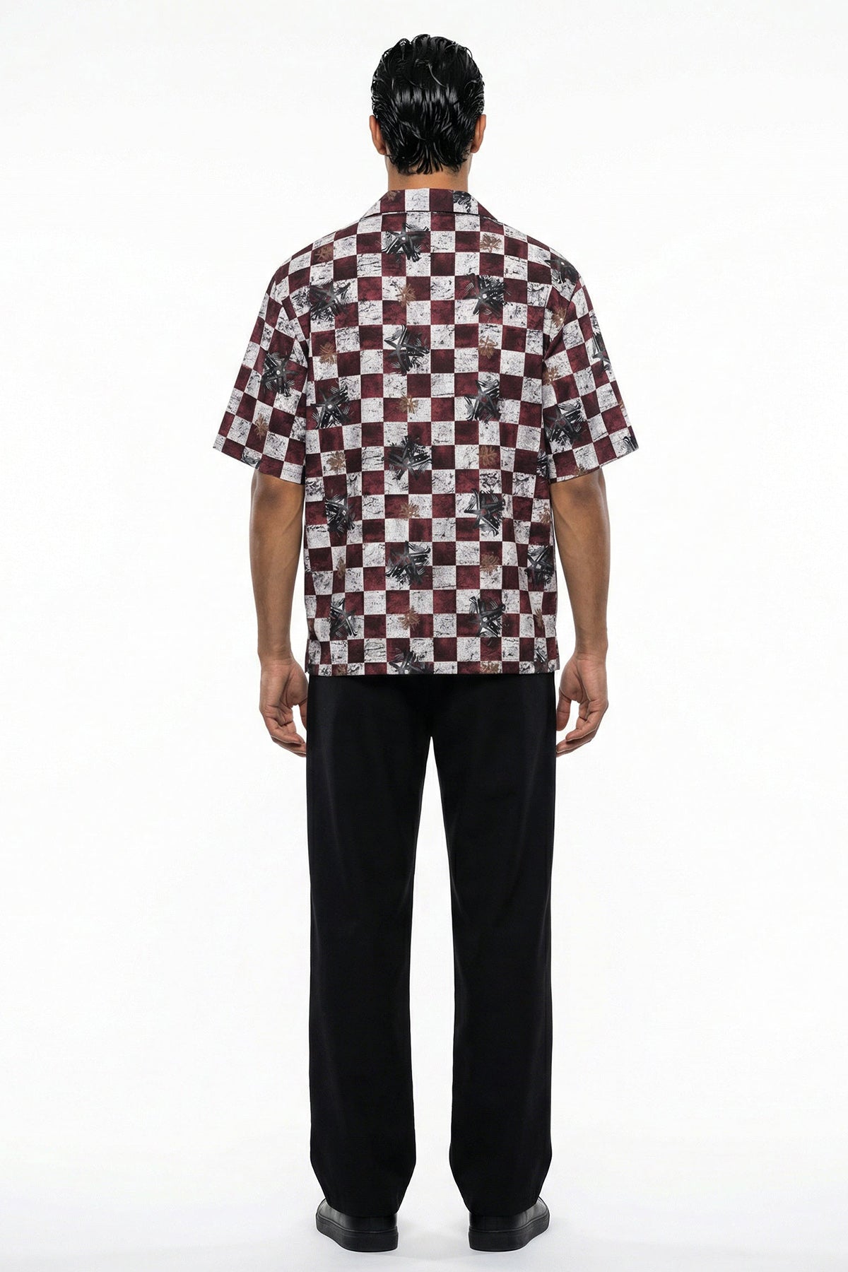 Burgundy Viscose Blend Shirt