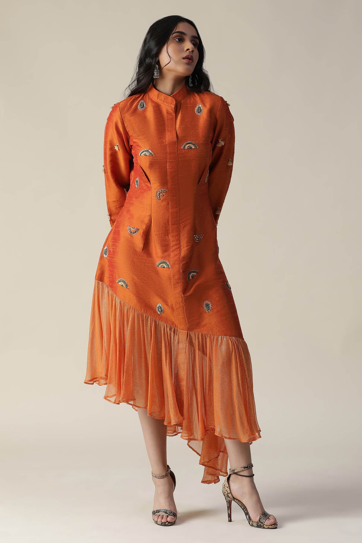 Burnt Orange Embroidered Tunic