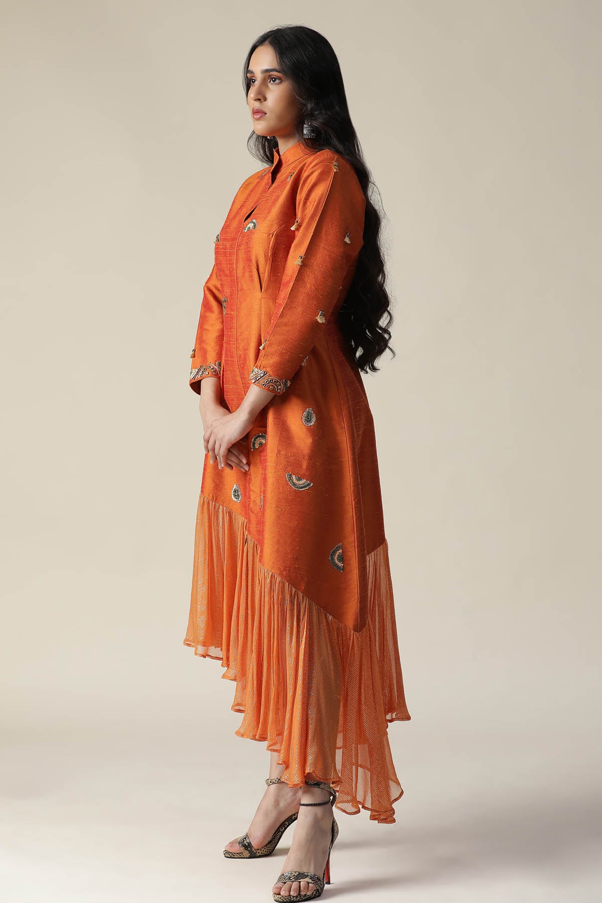 Burnt Orange Embroidered Tunic