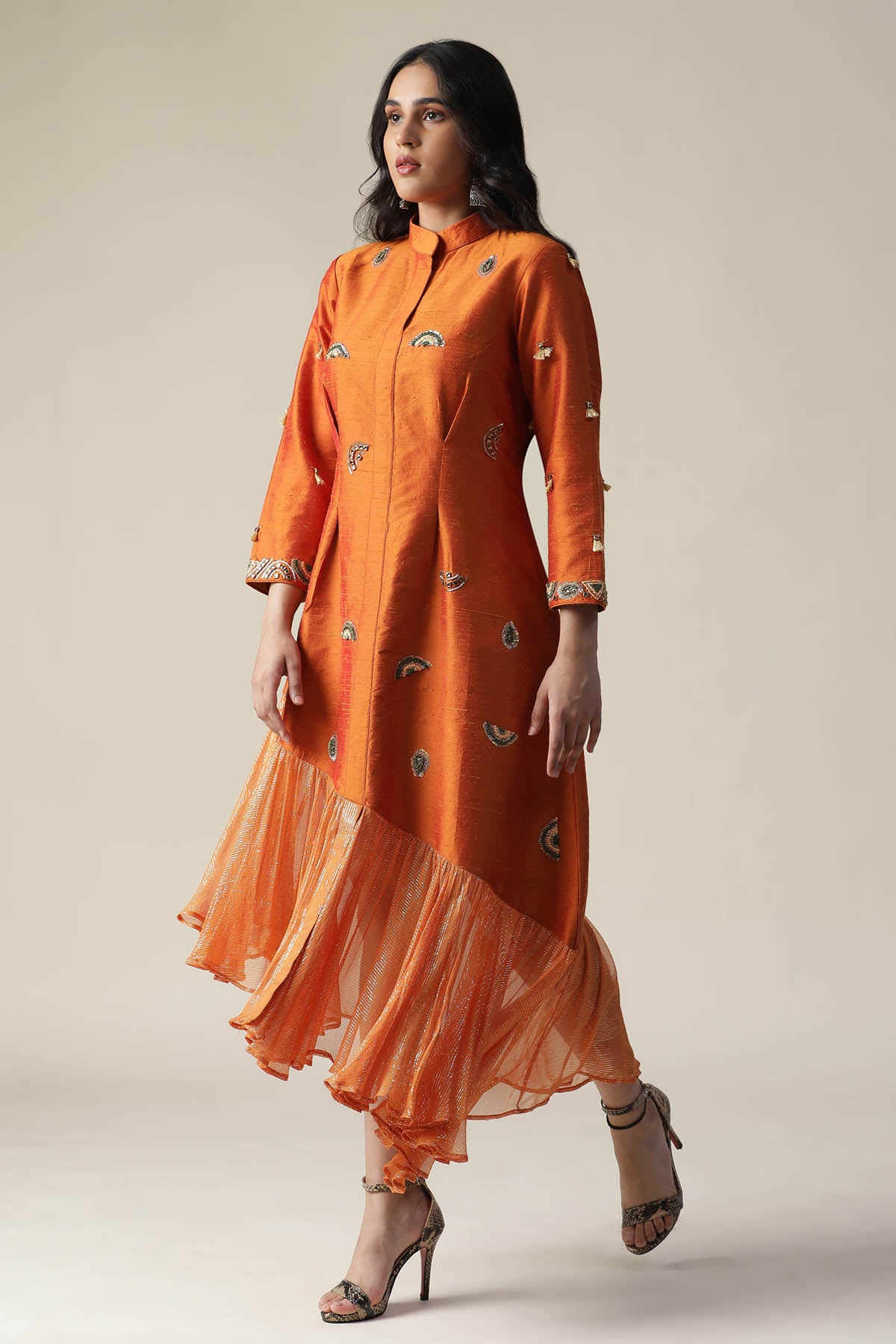 Burnt Orange Embroidered Tunic