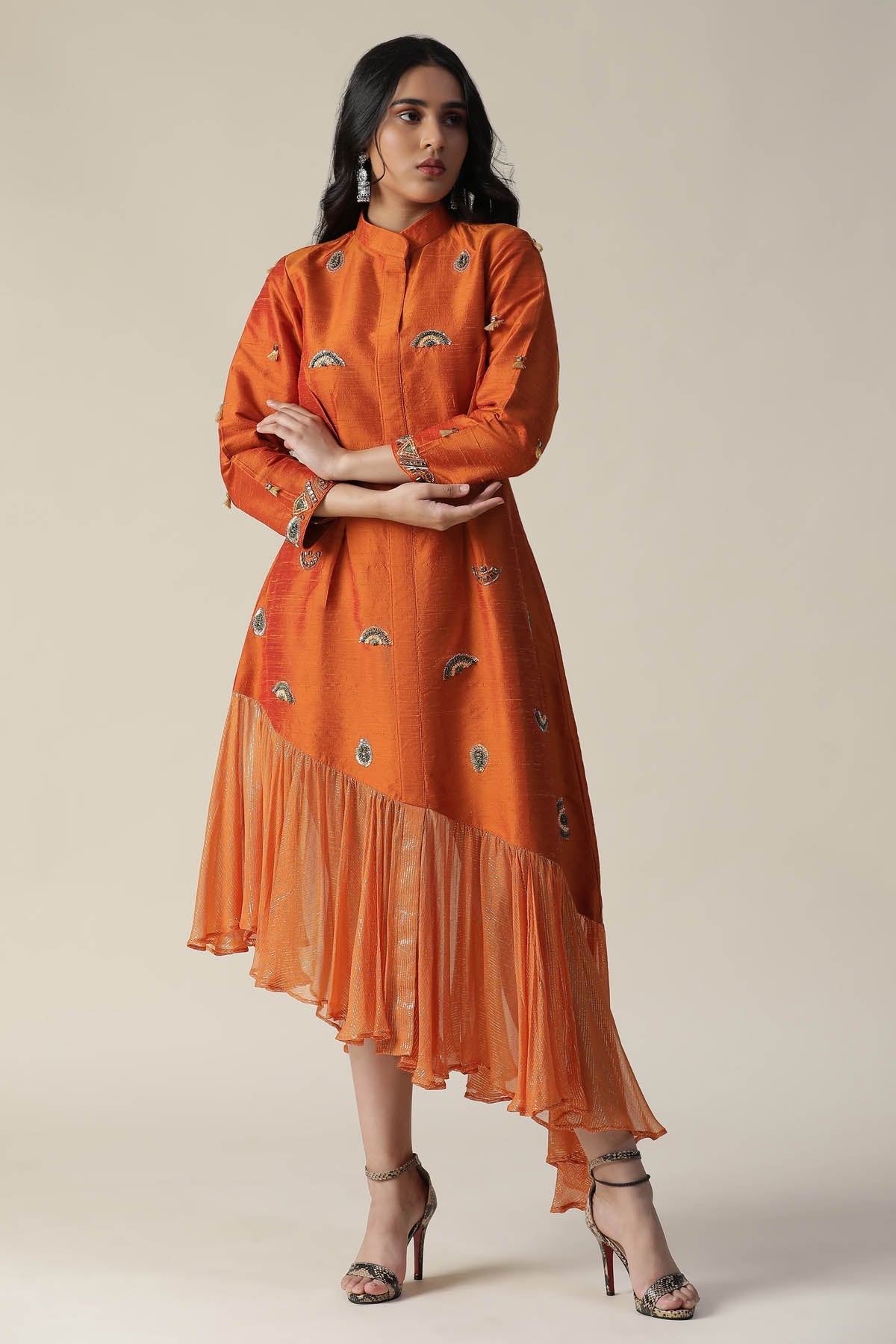 Buy Arpita SulakshanaBurnt Orange Embroidered Tunic