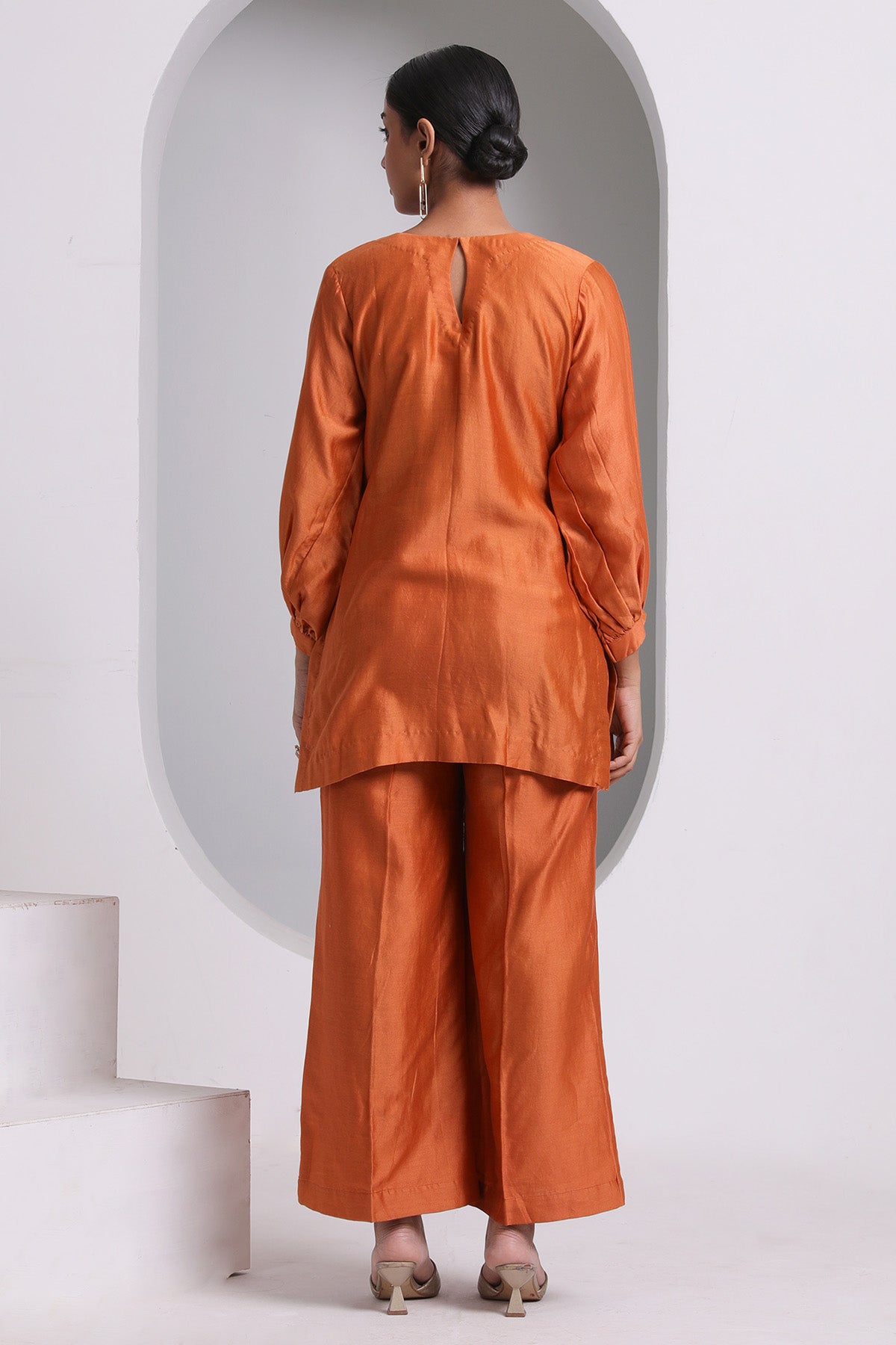 Burnt Orange Short Kurta Set