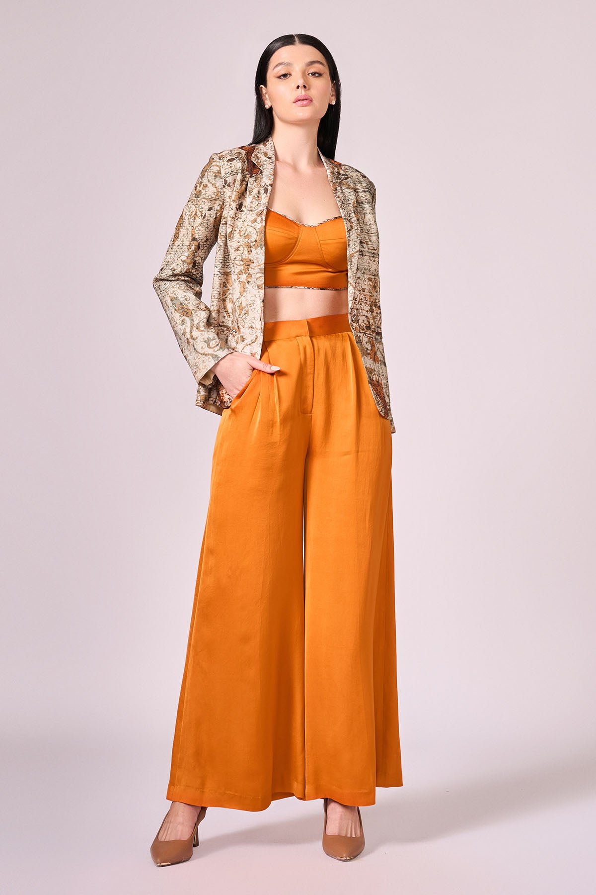 Burnt Orange Straight Pants