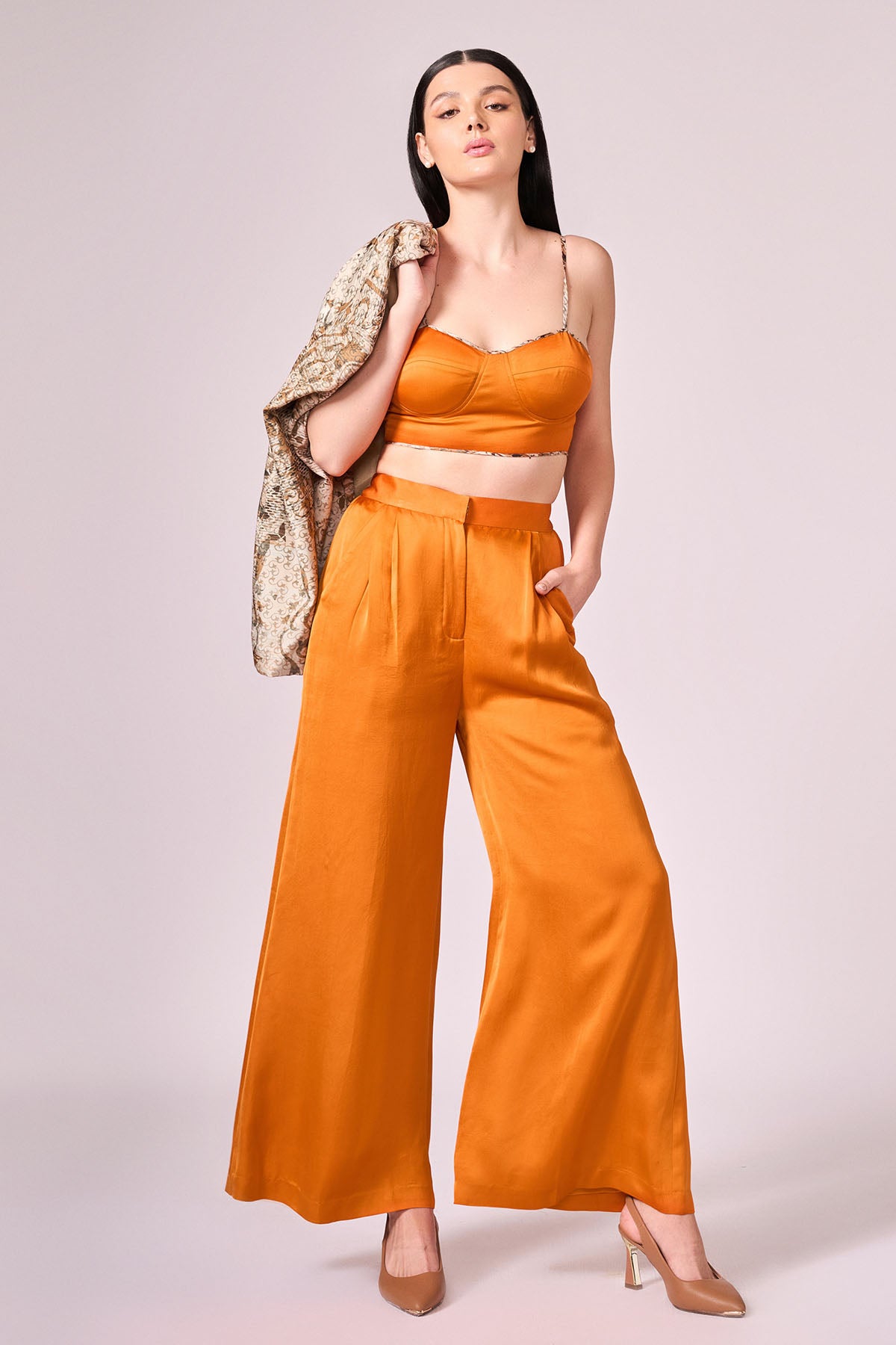 Burnt Orange Straight Pants