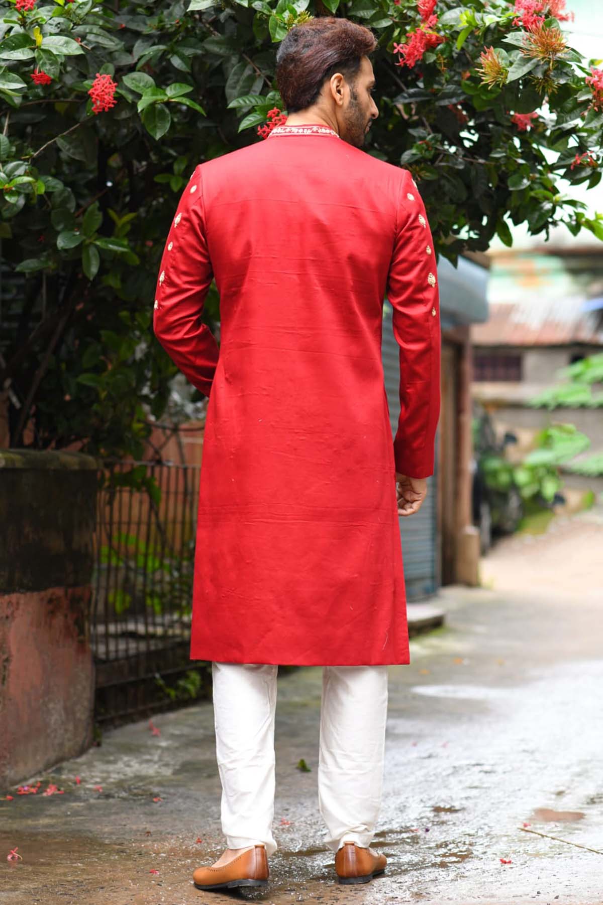 Buti Embroidered Sherwani Set