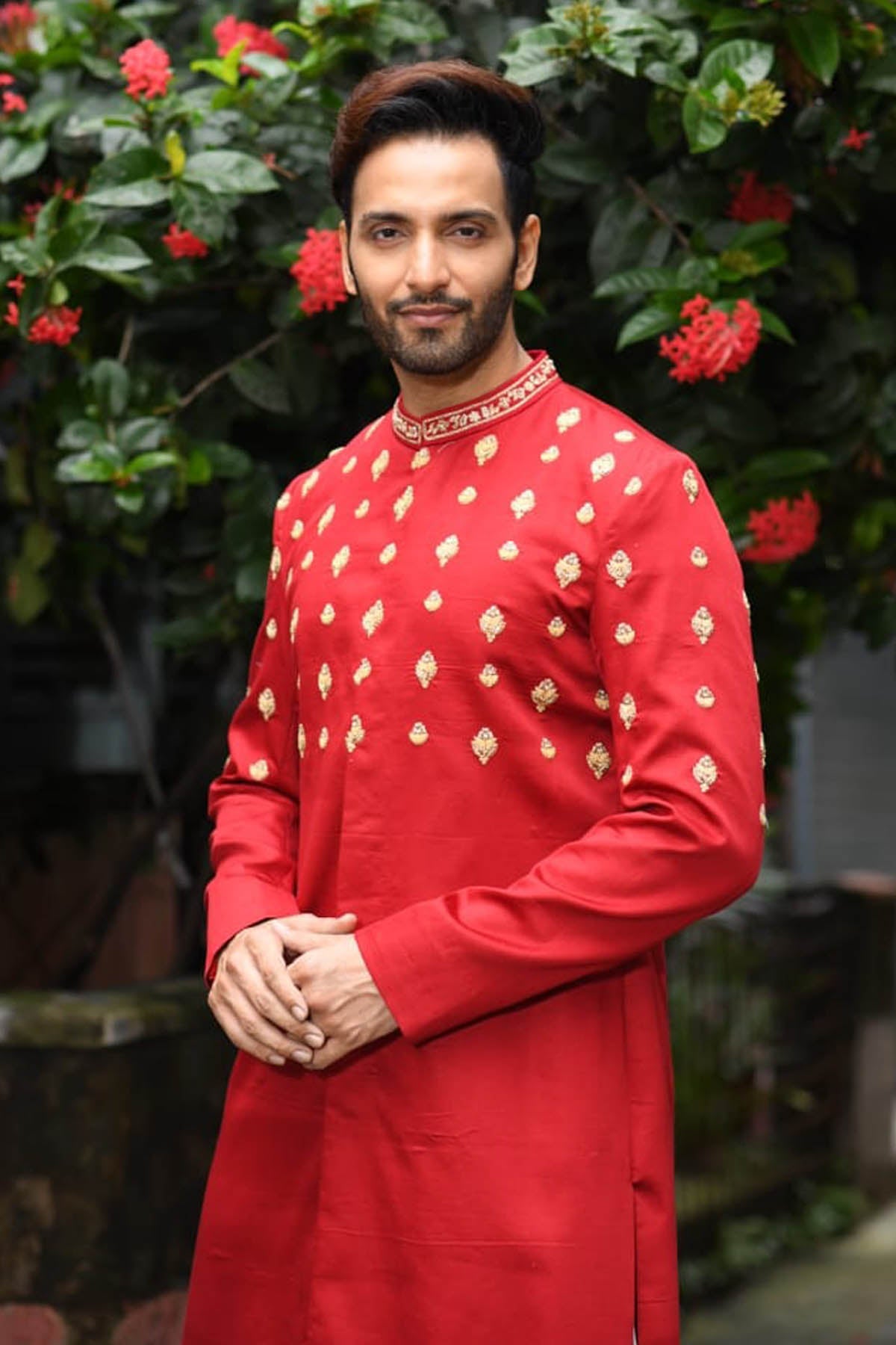 Buti Embroidered Sherwani Set