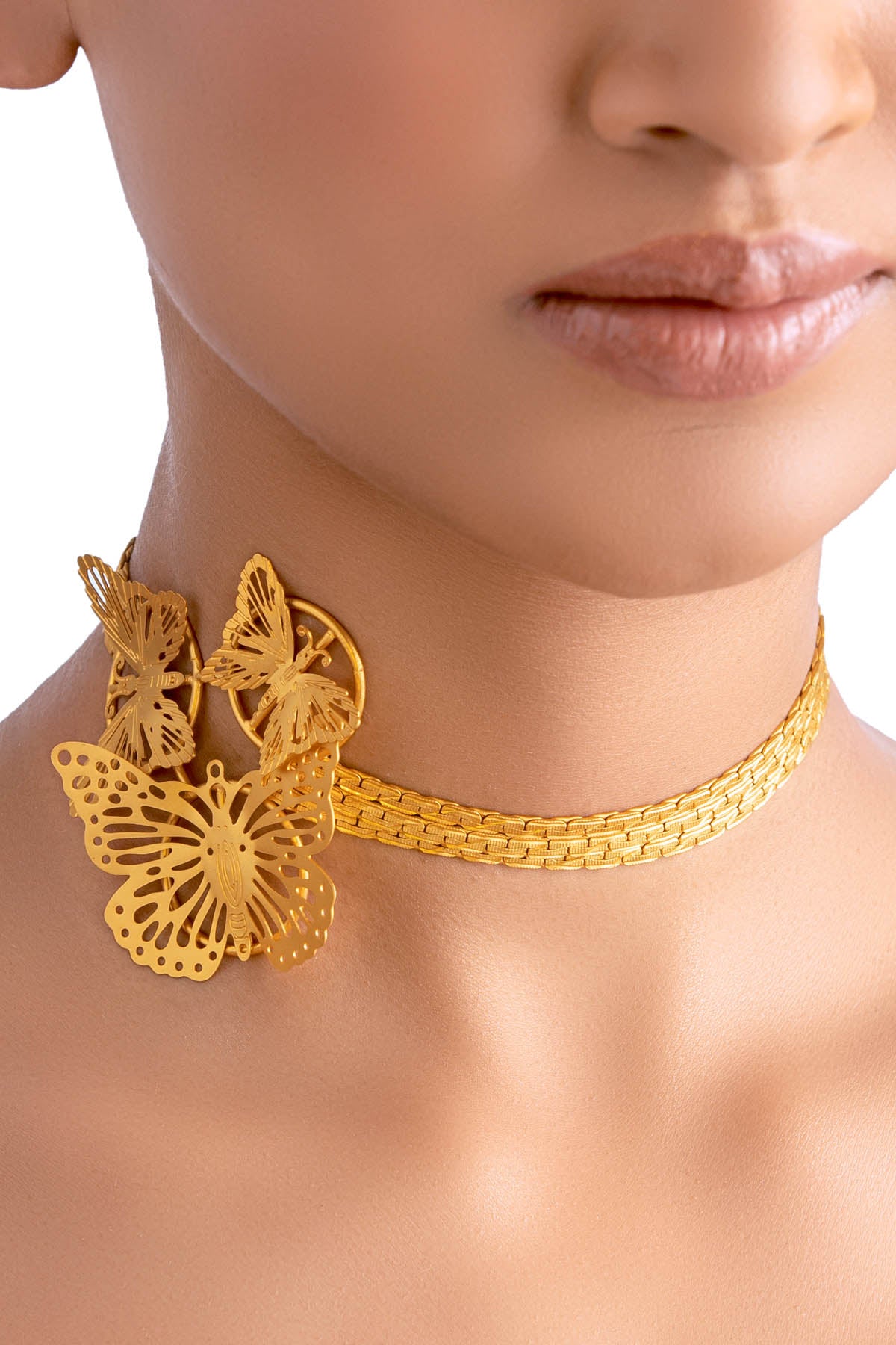 Butterfly Motif Choker Necklace