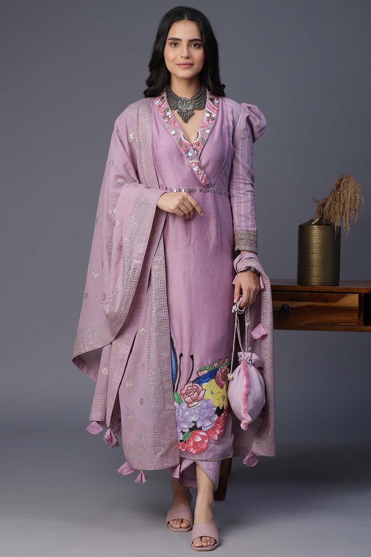 Buy Arpita SulakshanaButterfly Handpainted Kurta Set
