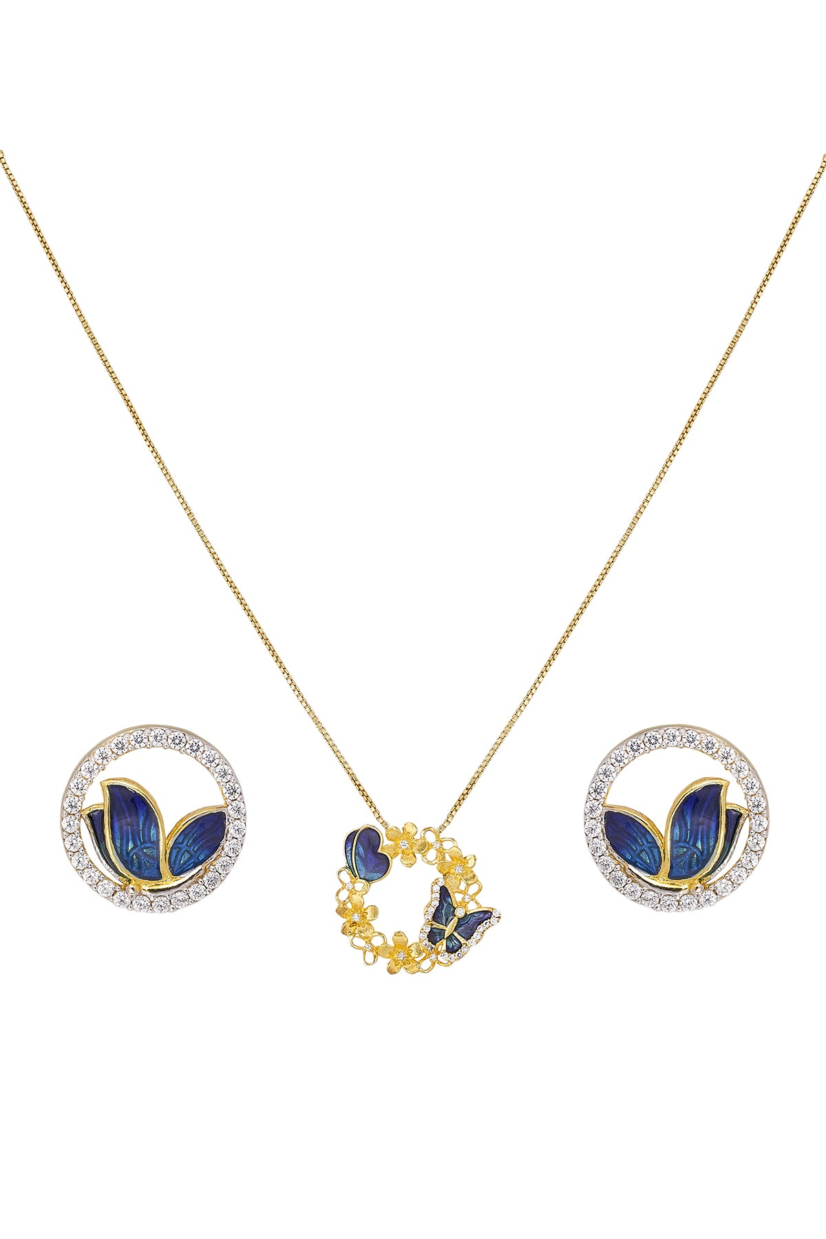 Butterfly Shaped Pendant Set