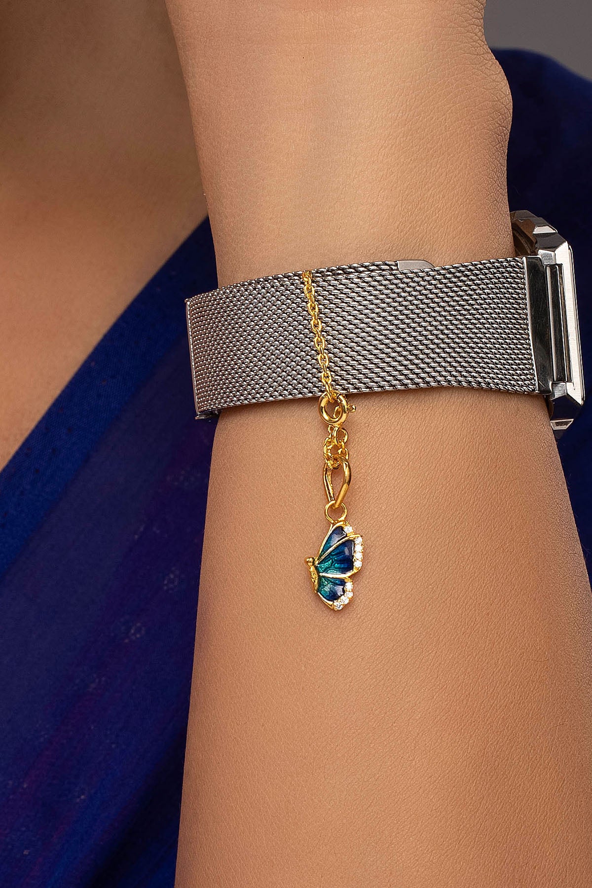 Buy Butterfly Silver Watch Charm for women by Sica online available at scrollnshops