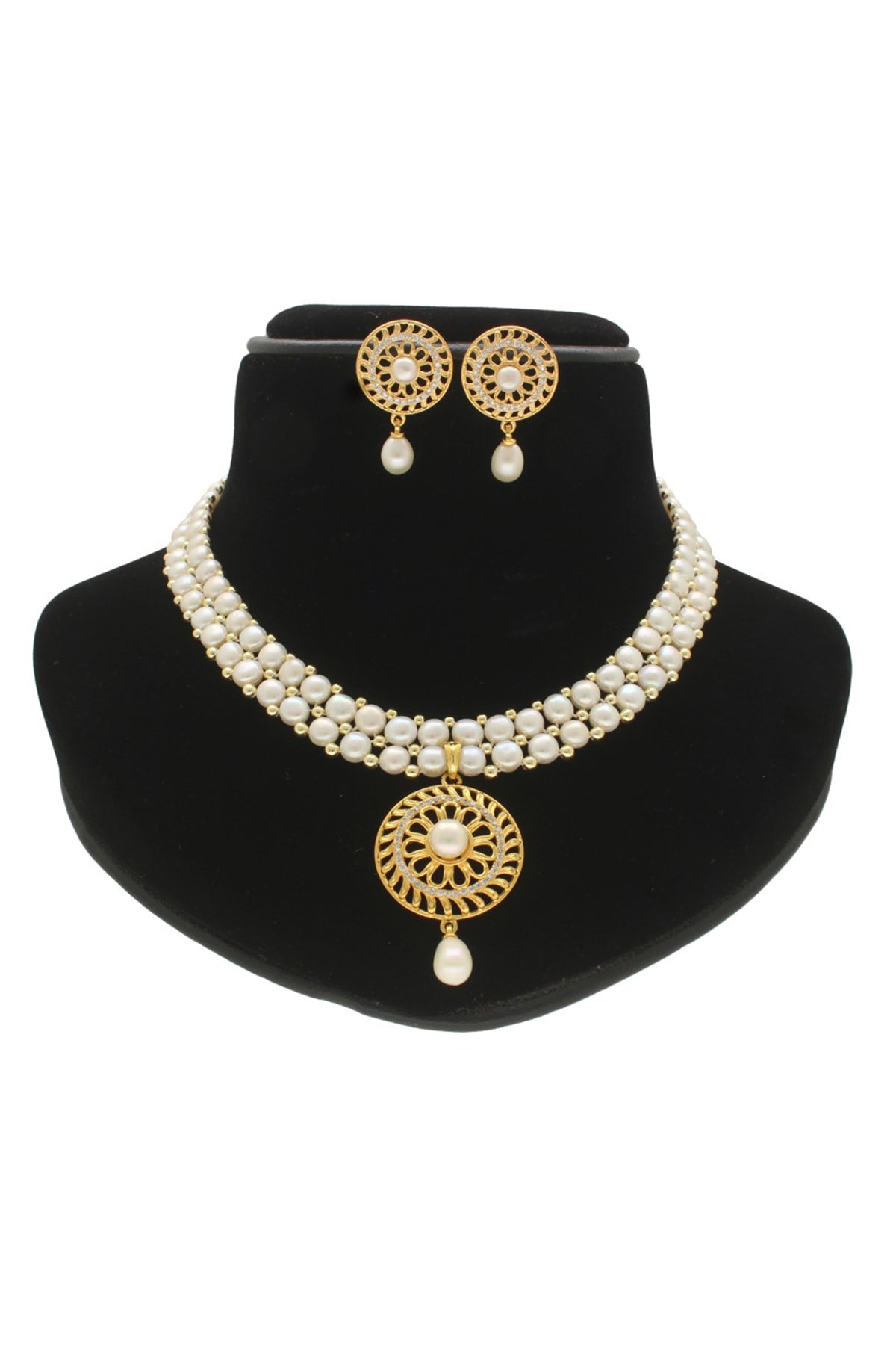 Button Shaped White Jewellery