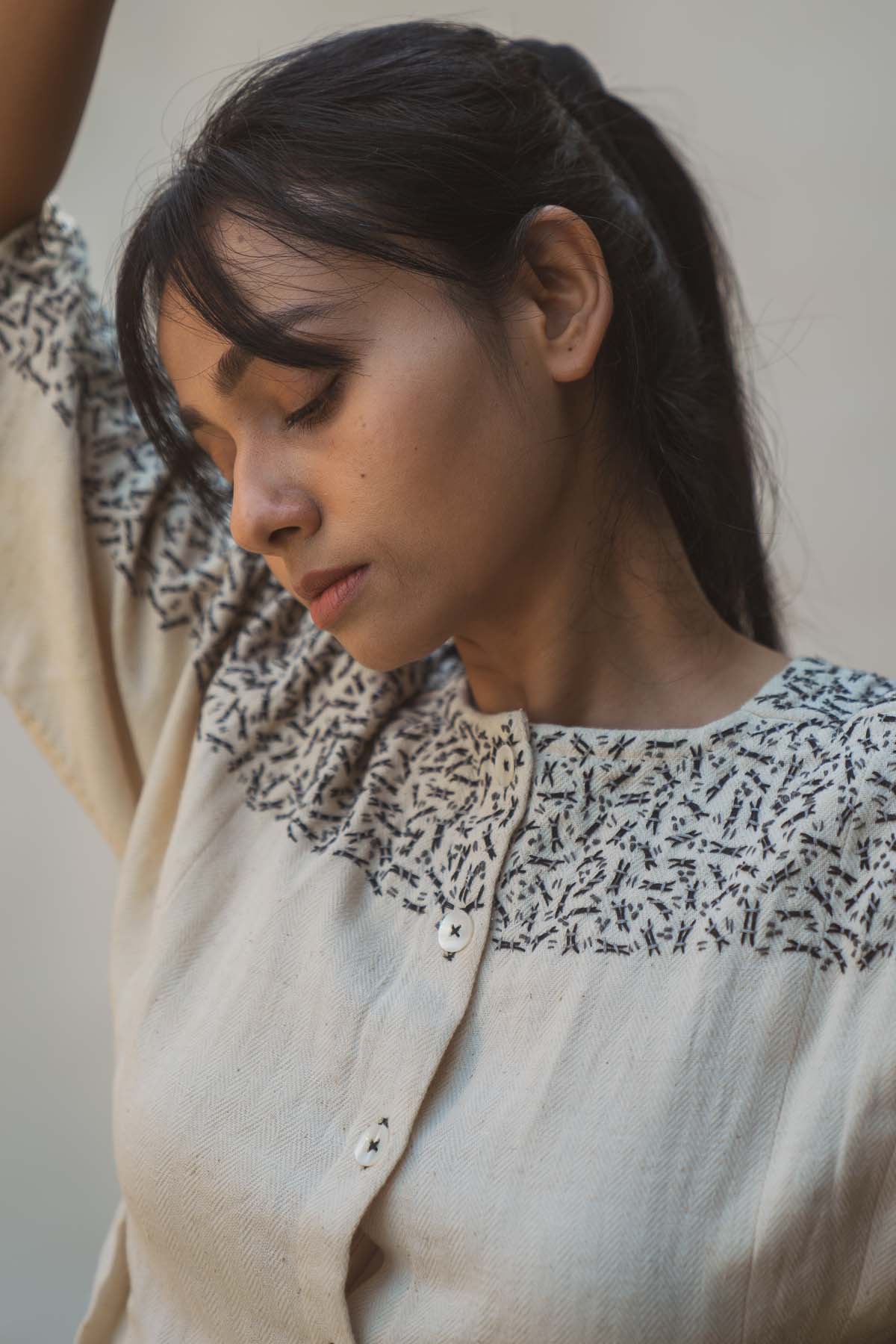 Buttoned Down Kimono Top