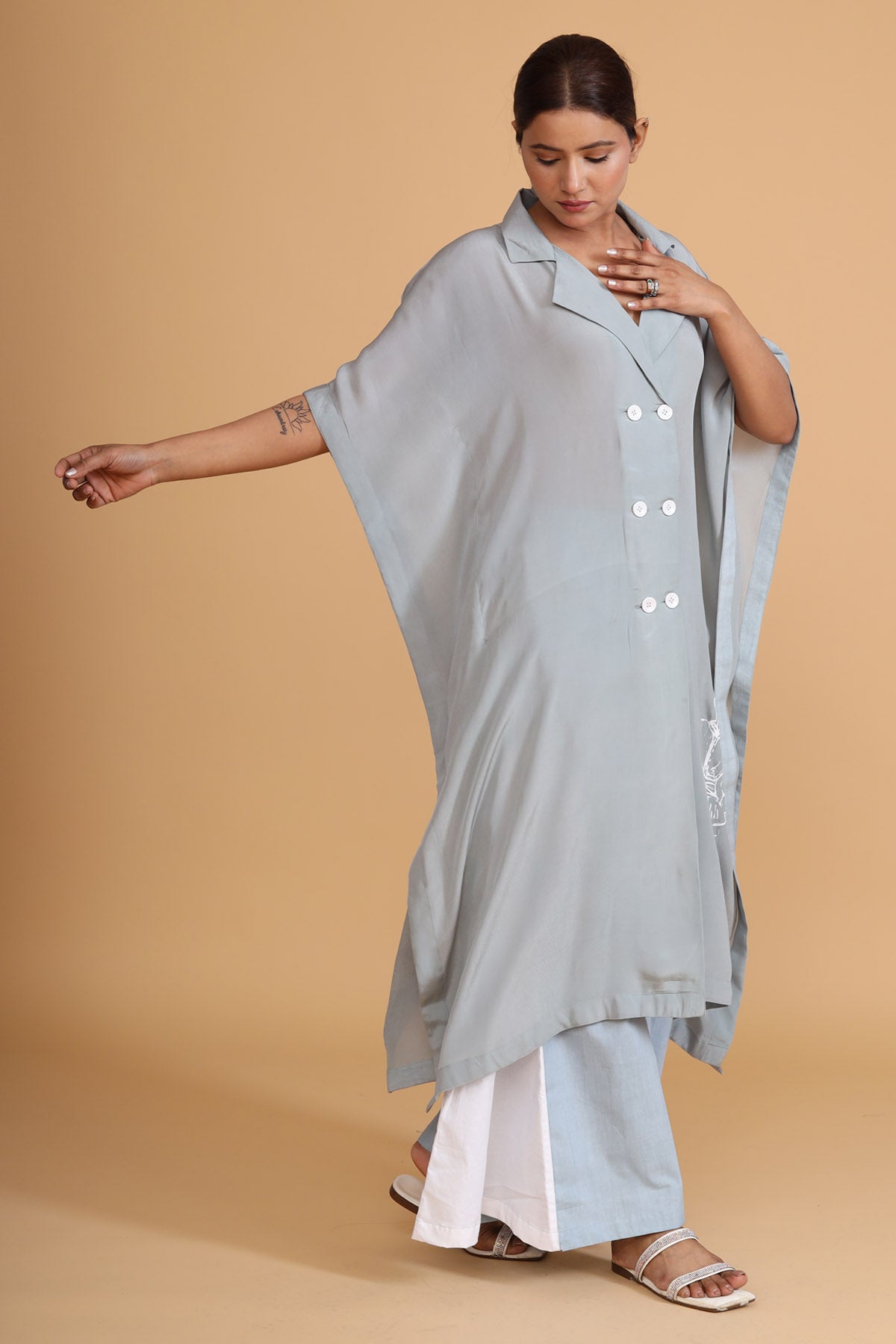Buttoned Kaftan Co-ord Set