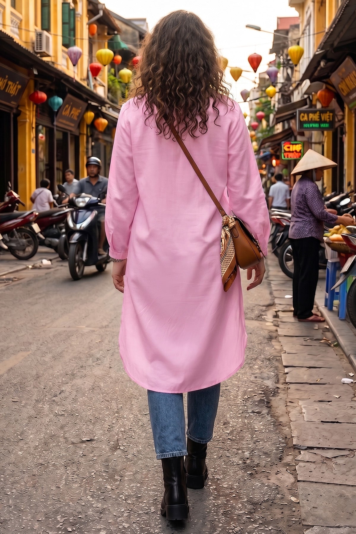 Carnation Pink High Low Shirt