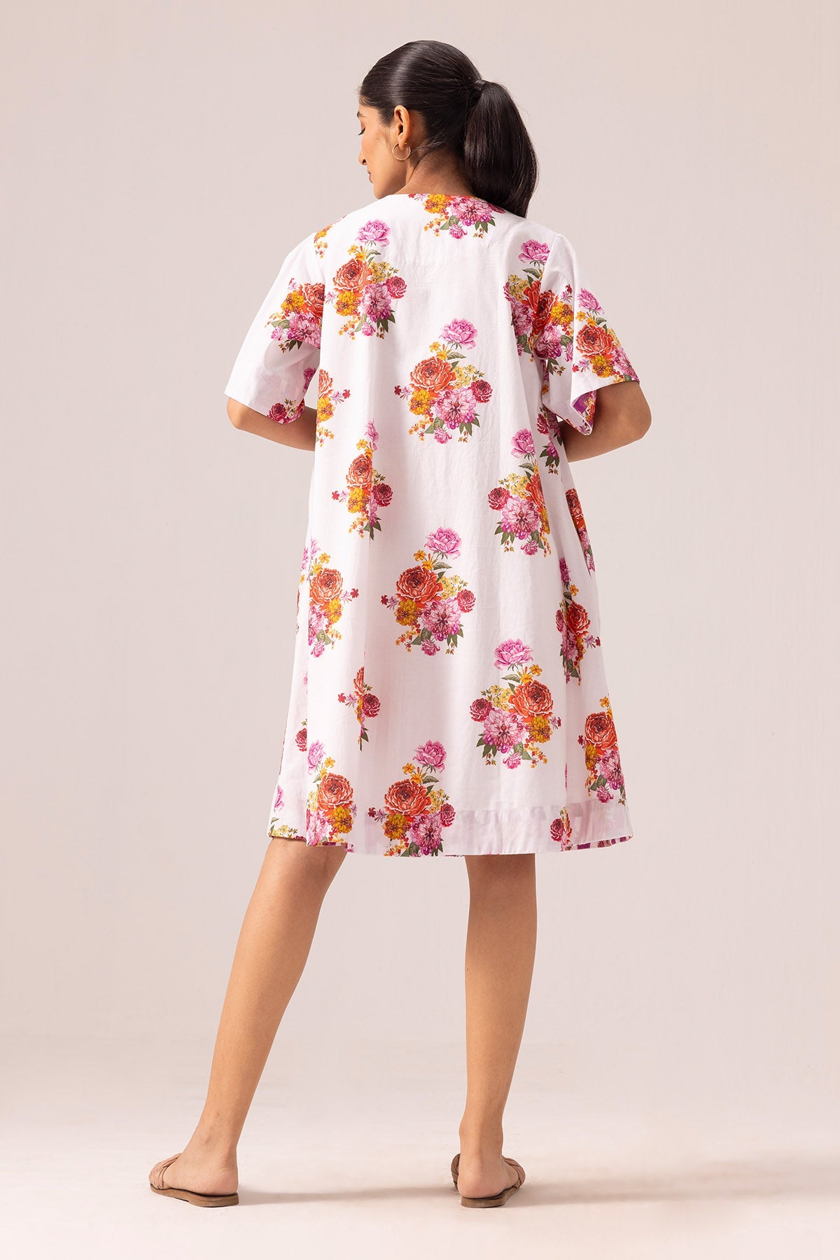 Buy Casual Short Cotton Midi Dress By Label Shreya Sharma For Women Online at ScrollnShops