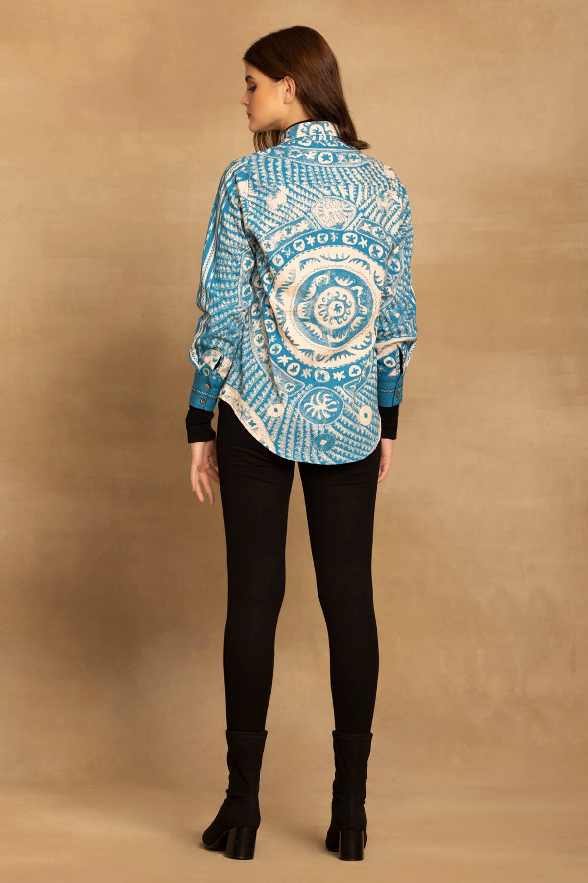 Cerulean Blue Ethnic Shirt