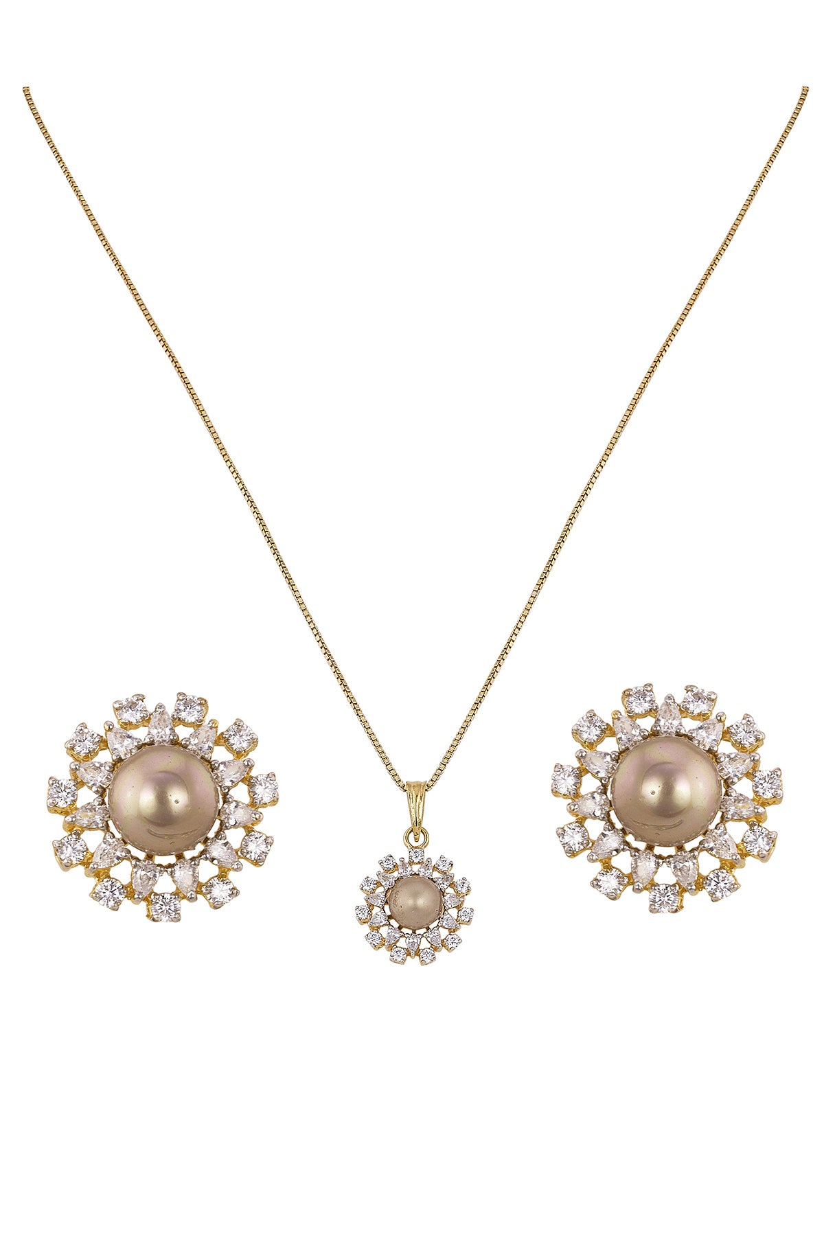 Chakra Shaped Pedant & Earrings