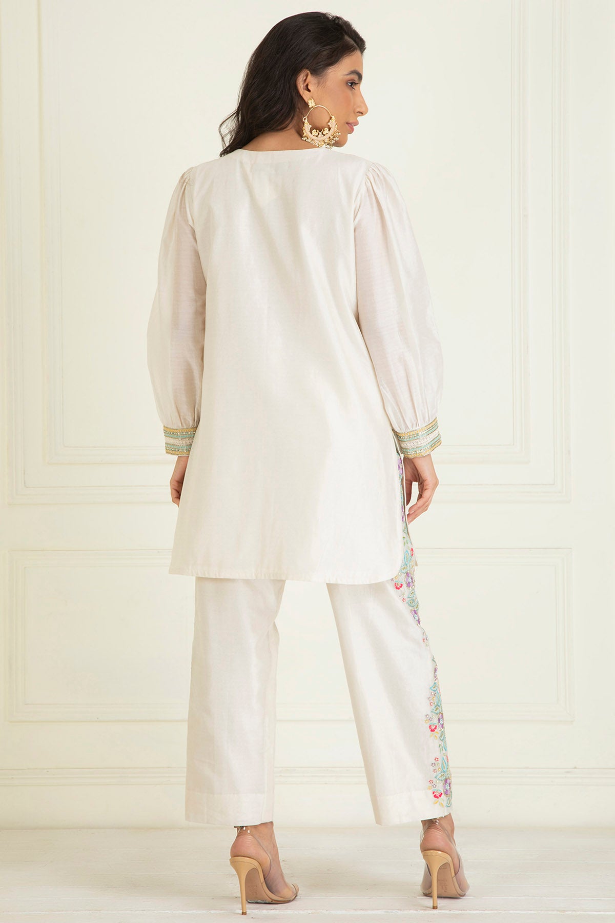 Chanderi Embellished Kurta Set
