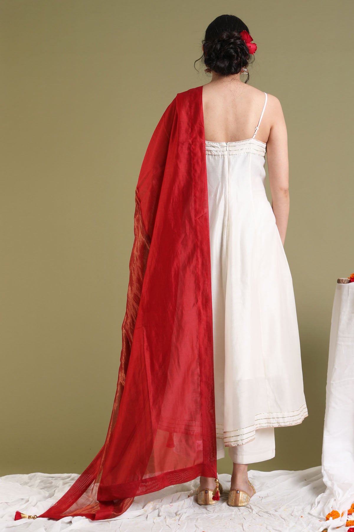 Chanderi Gota Patti Anarkali Set