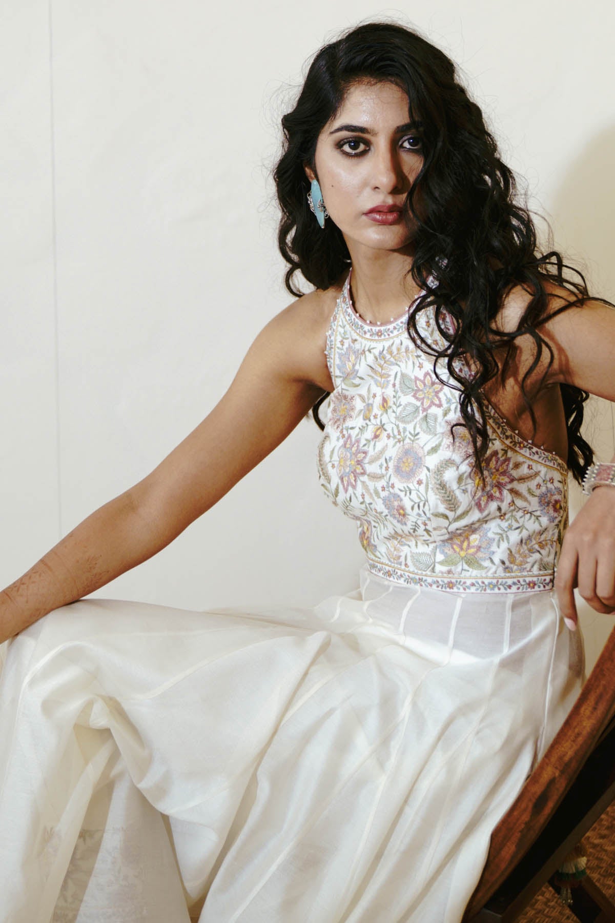 Chanderi Resham Anarkali set