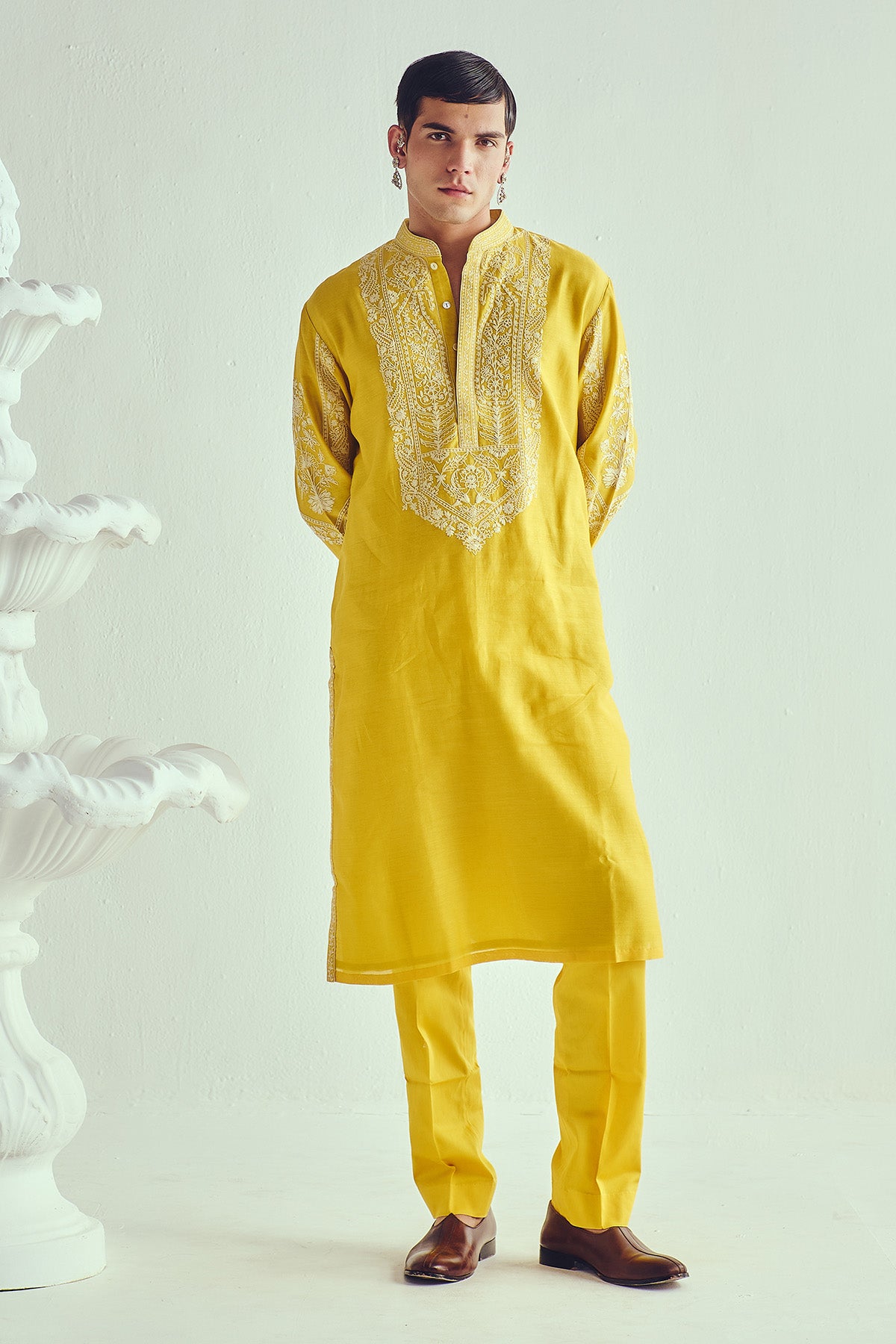 Chanderi Dori Work Kurta Set
