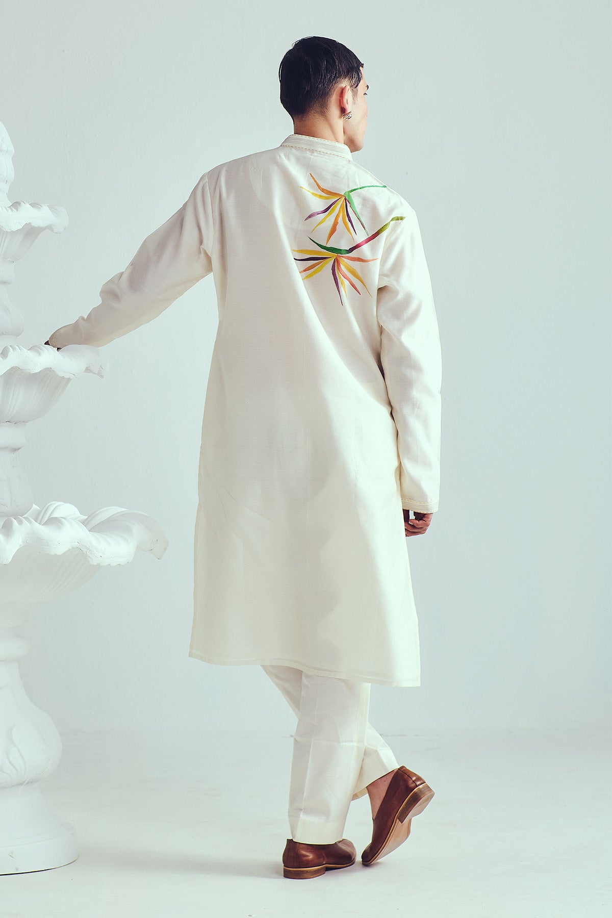 Chanderi Full Sleeves Kurta Set