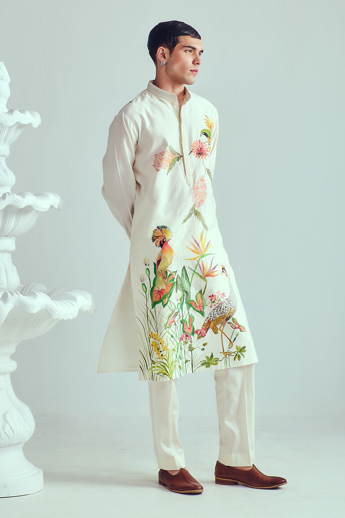 Chanderi Full Sleeves Kurta Set