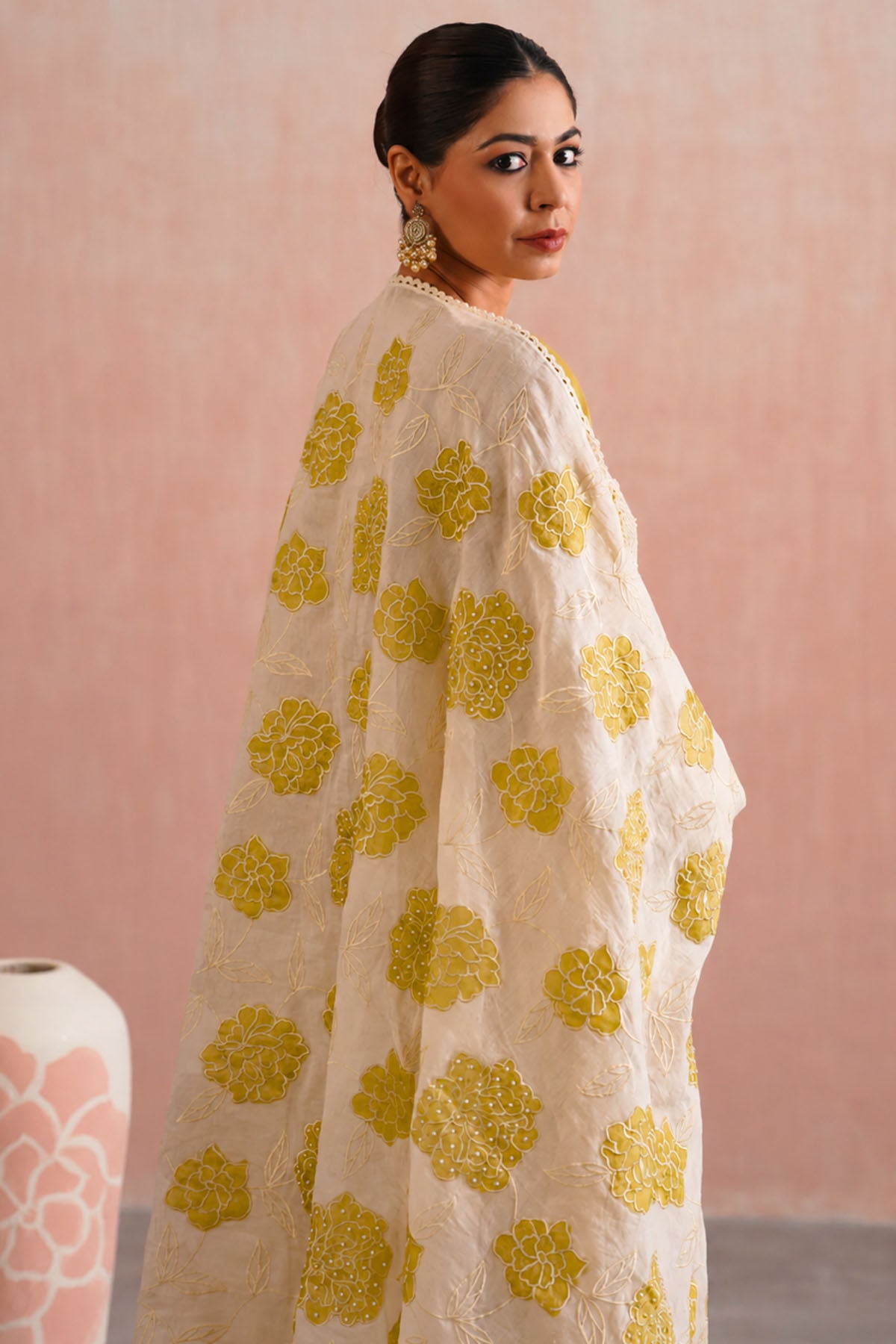 Lime Green Detailing Kurta Set