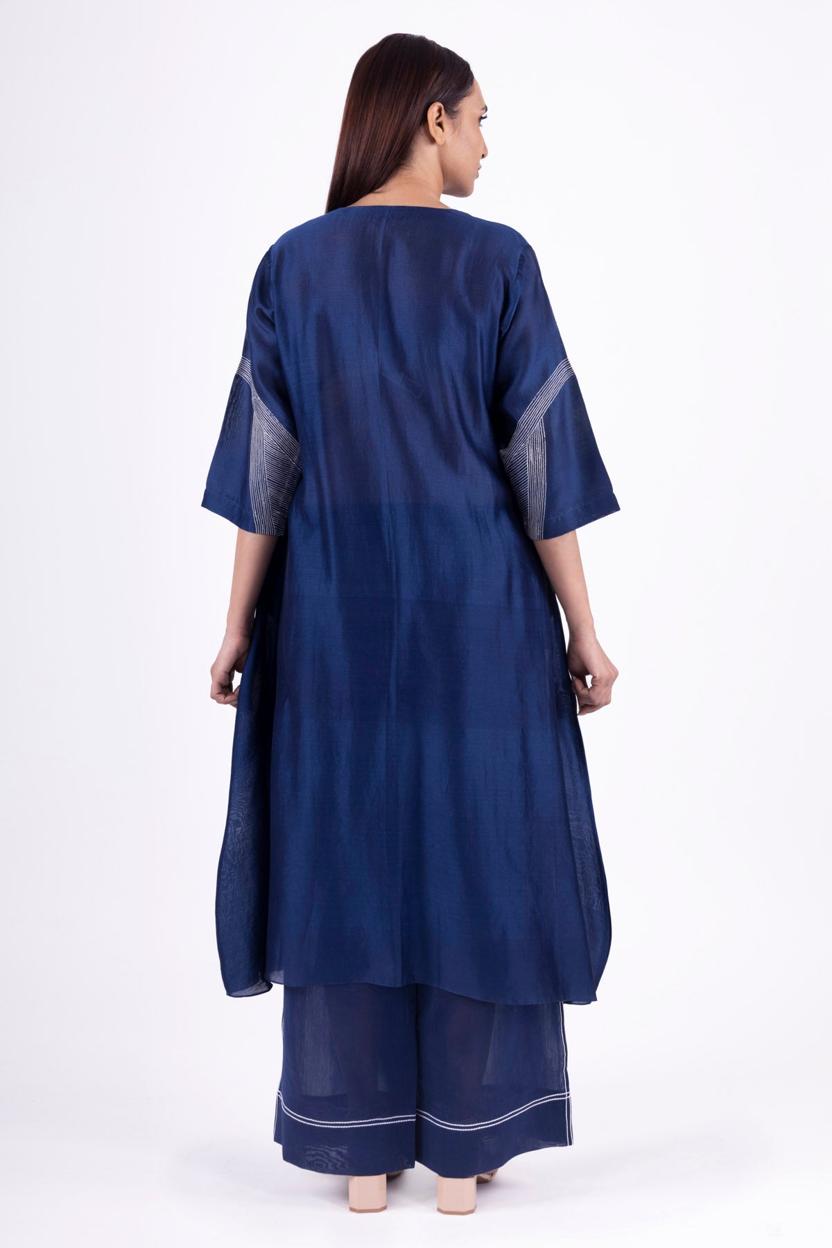 Pantone Blue Flared Kurta Set