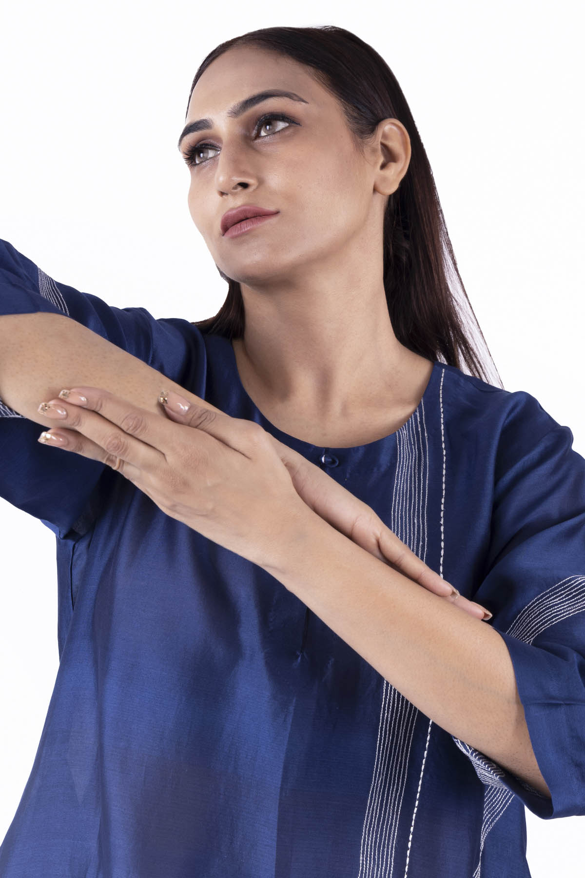 Pantone Blue Flared Kurta Set