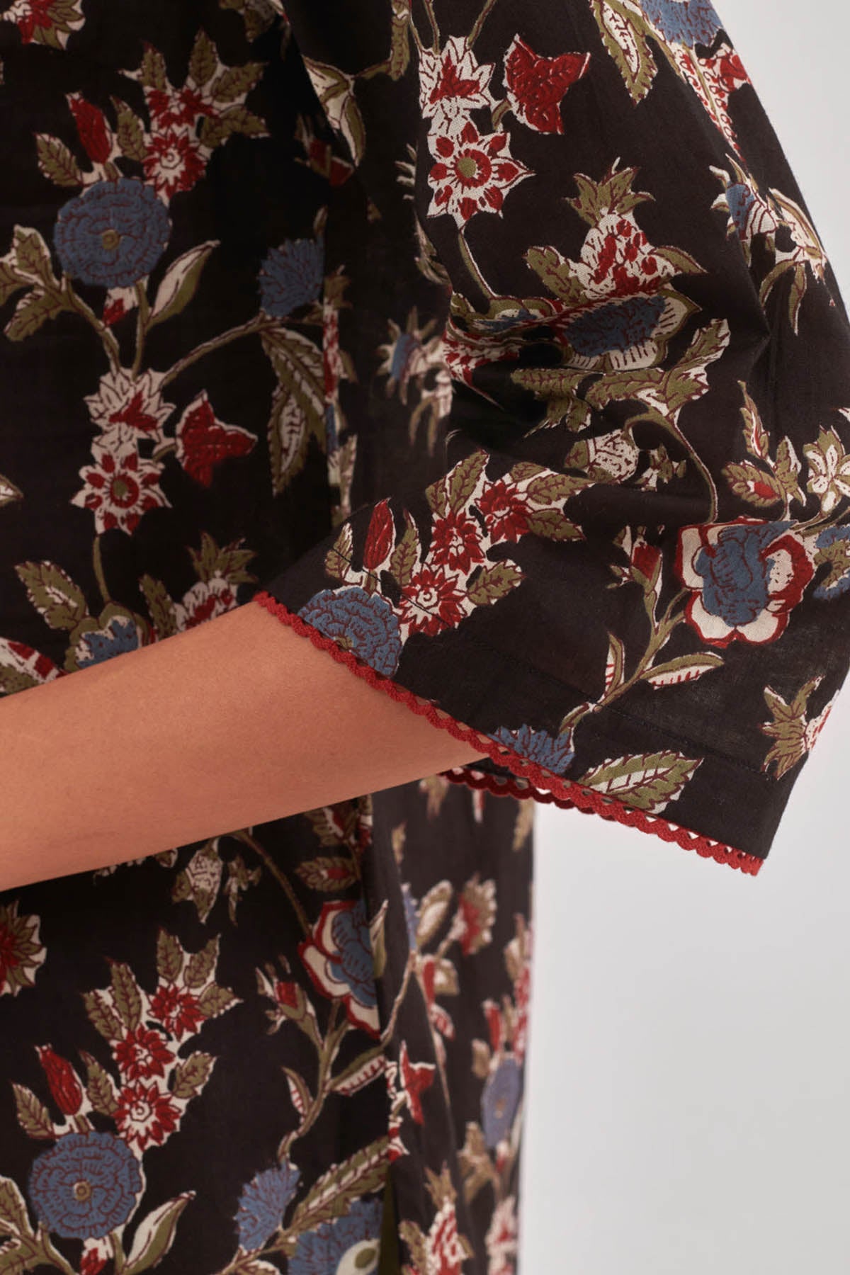 Charcoal Black Shirt Style Top