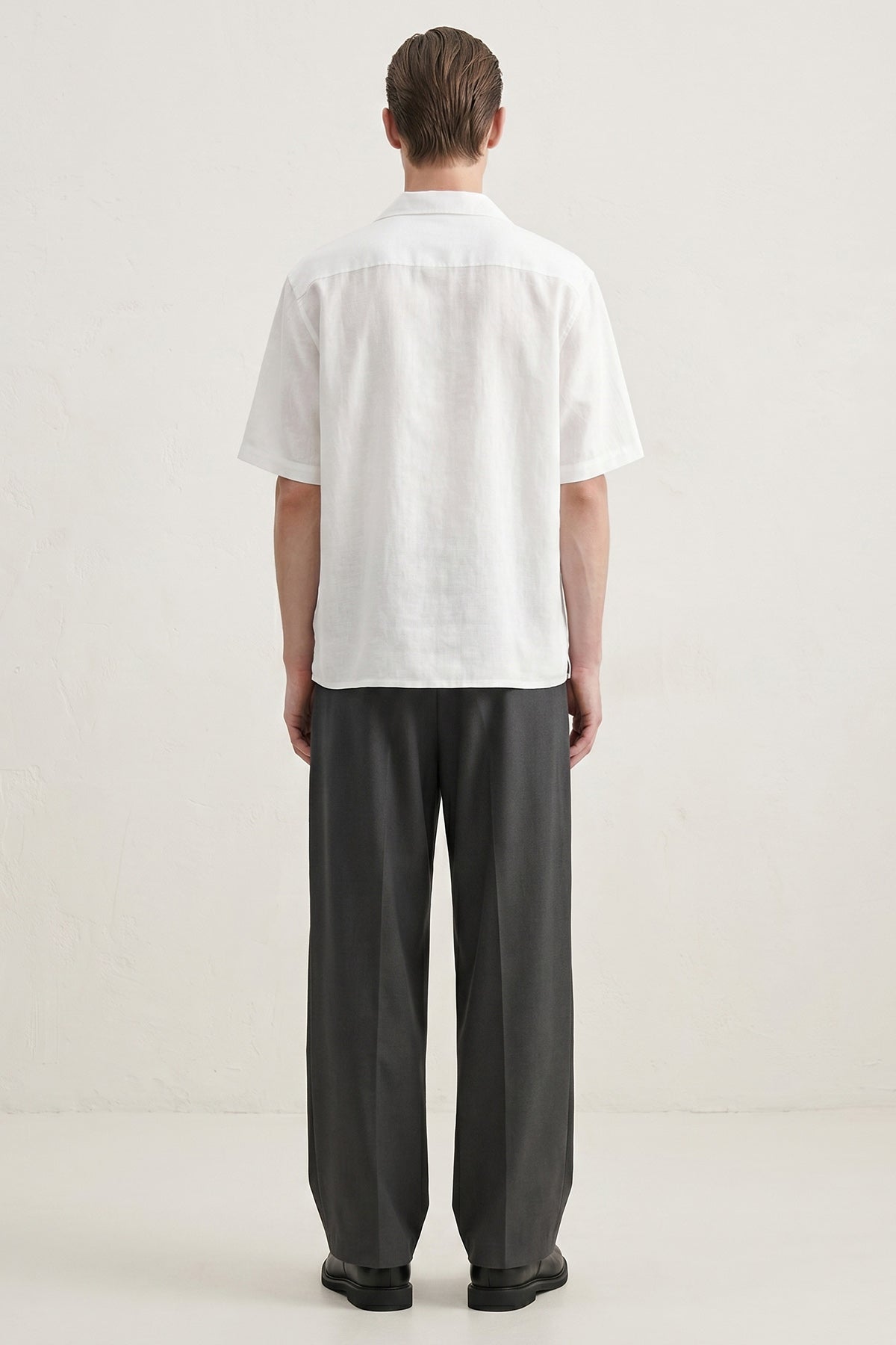 Charcoal Polyster Viscose Pants