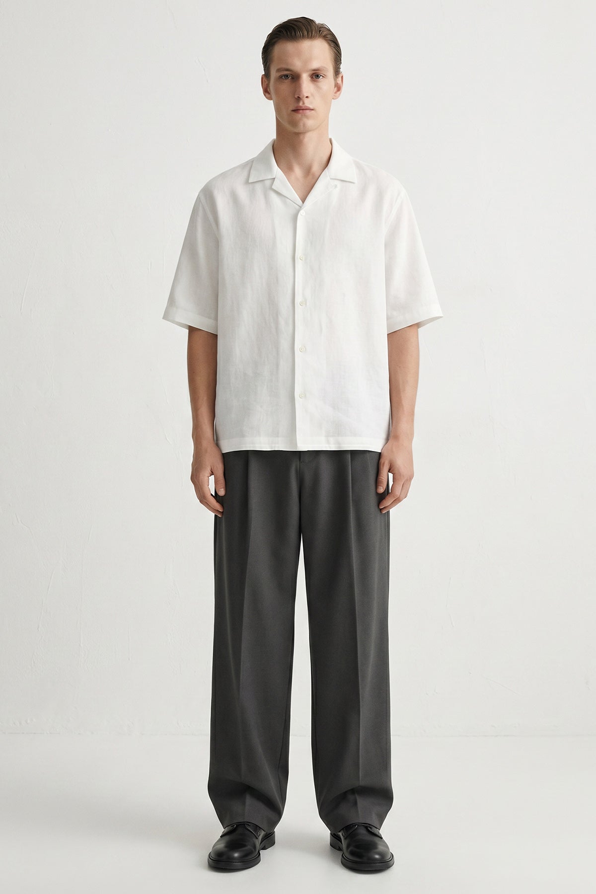 Buy Charcoal Polyster Viscose Pants for men by Tezhhomayaa online available at scrollnshops
