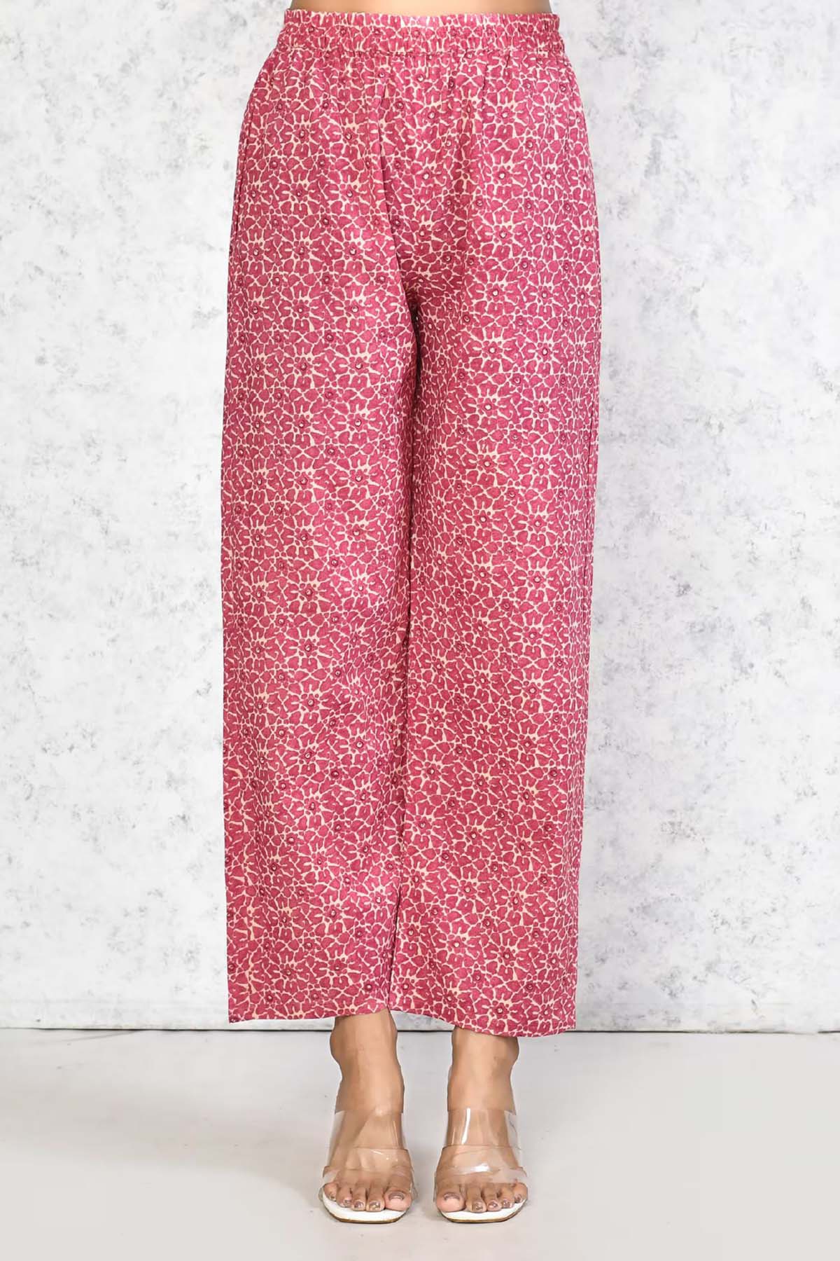 Charming Pink Floral Kurta Set