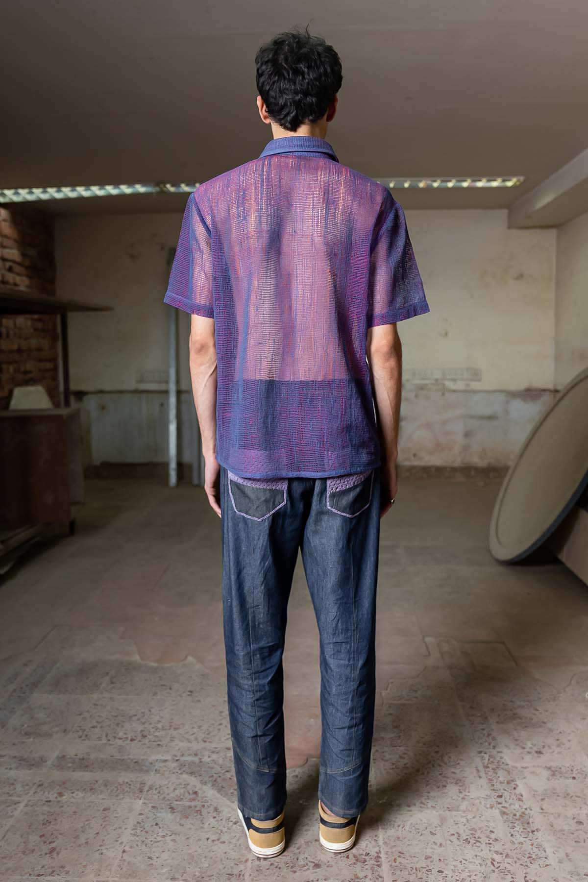 Checkered Jaali Shirt