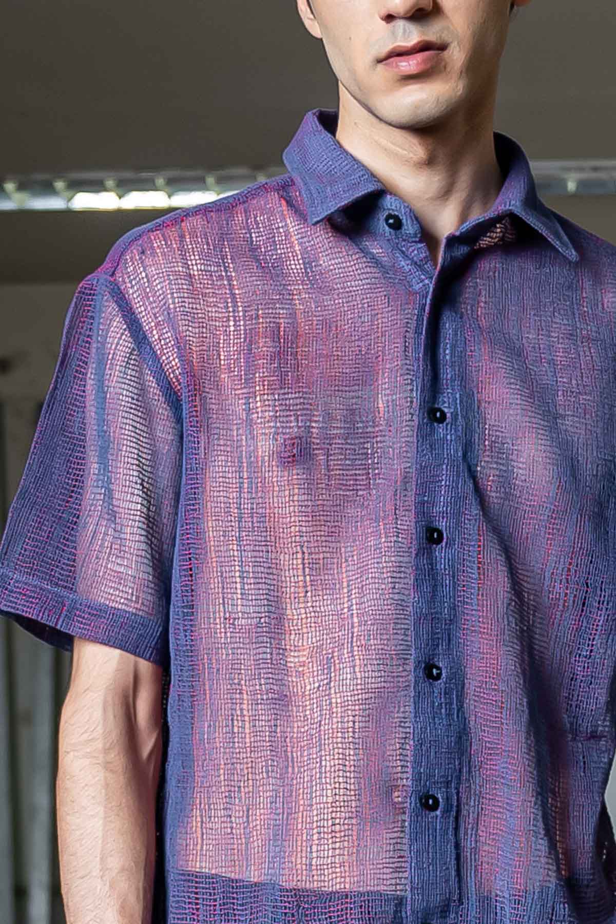 Checkered Jaali Shirt