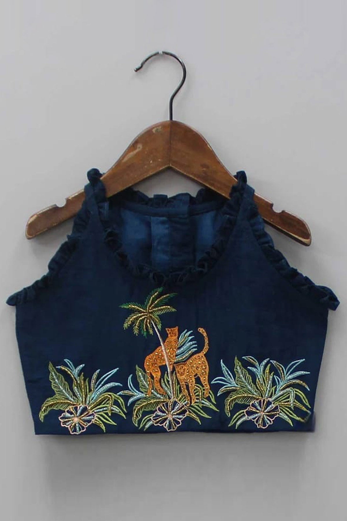 Cheetah Embroidered Lehenga Set