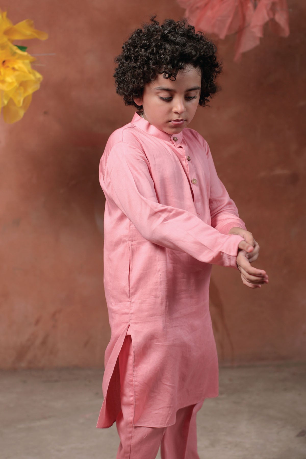 Cherry Blossom Kurta & Jacket Set