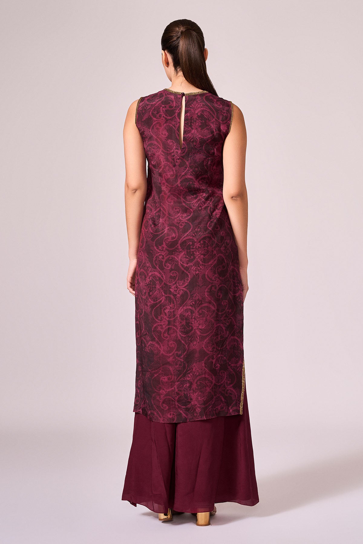 Cherry Abstract Print Kurta Set