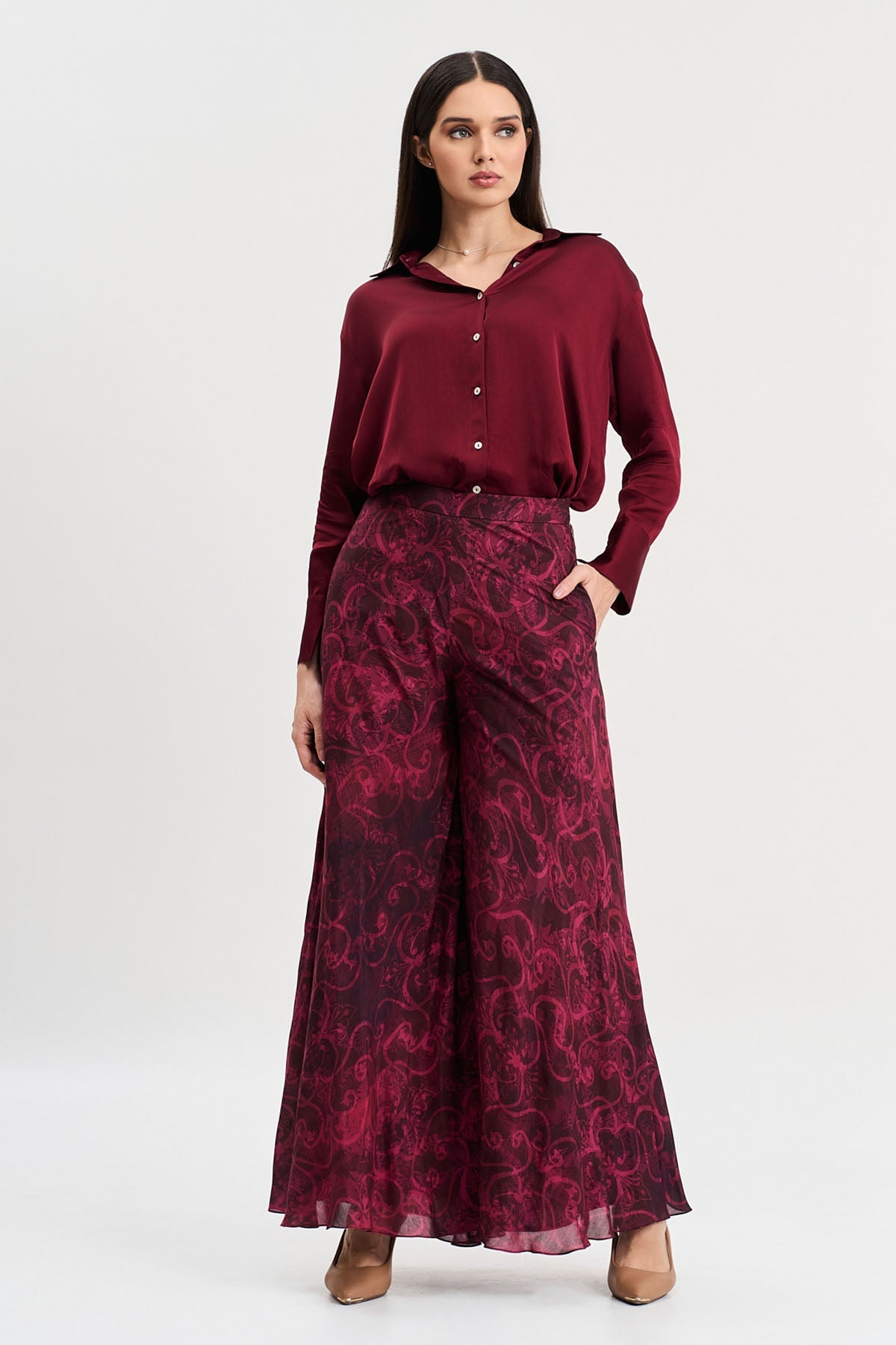 Buy Cherry Abstract Printed Pants by Koswi for women online at ScrollnShops