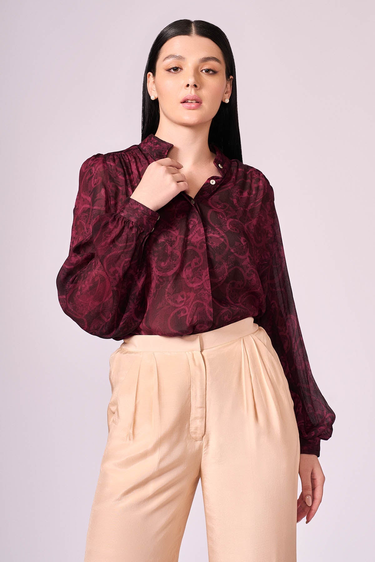 Buy Cherry Abstract Printed Shirt by Koswi for women online at ScrollnShops