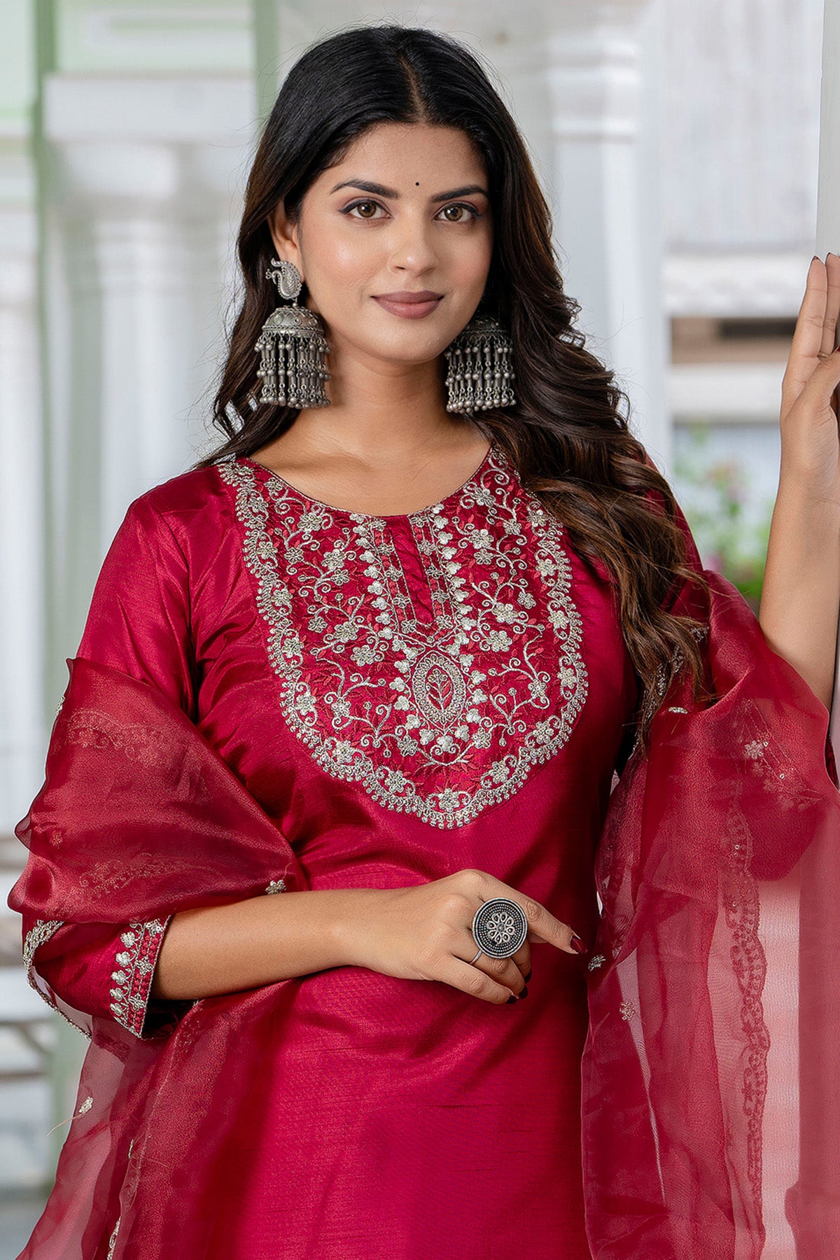 Cherry Embroidered Kurta Set