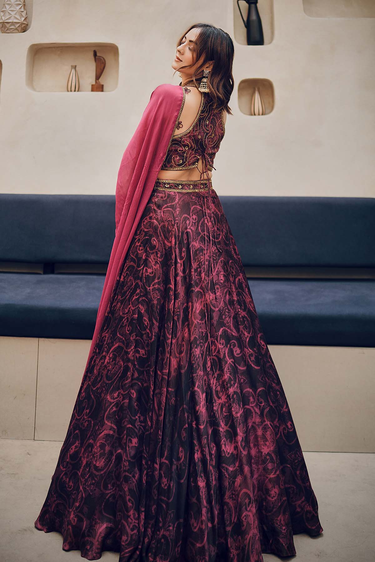 Cherry Halter Neck Lehenga Set